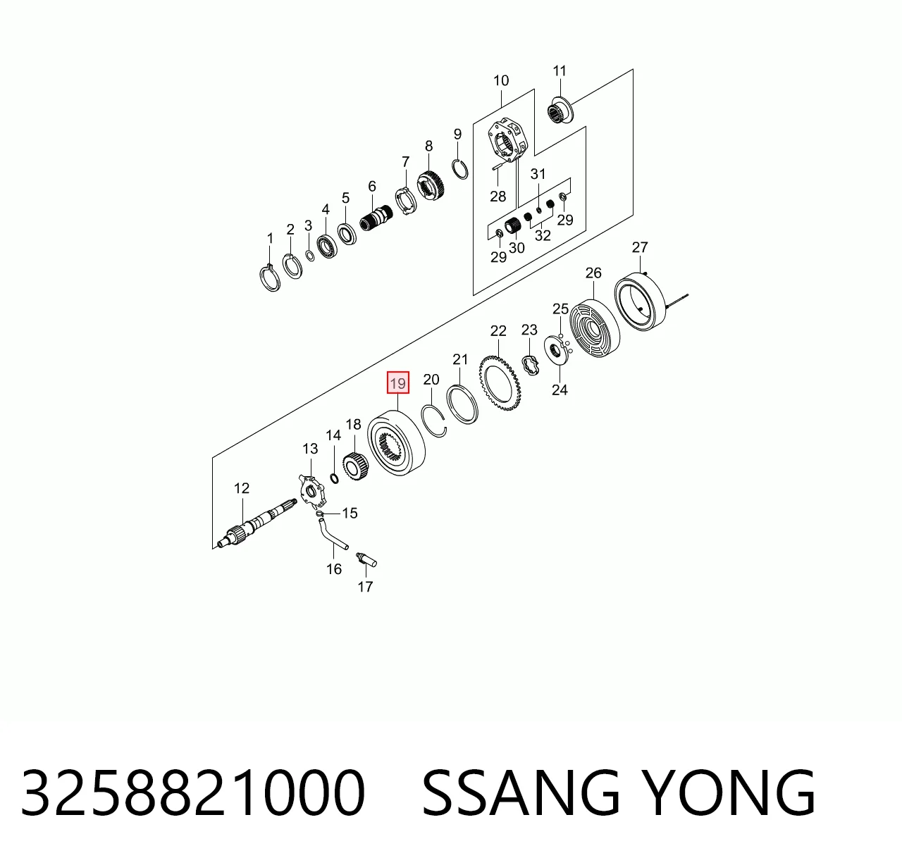 Муфта роздавальної коробки, вязкстна Honda 47368H1000FFF ціна, від 424.86 USD