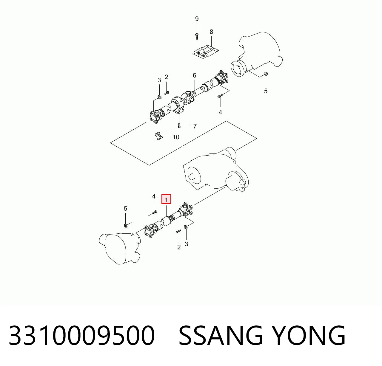 Купити Кардан передній SsangYong Rexton I RJN