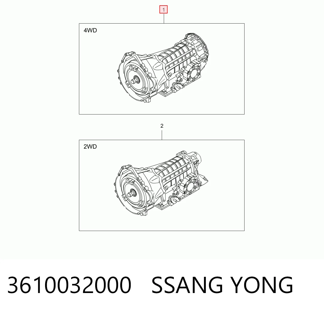Купити 3610009030 Ssang Yong АКПП в зборі (автоматична коробка передач)