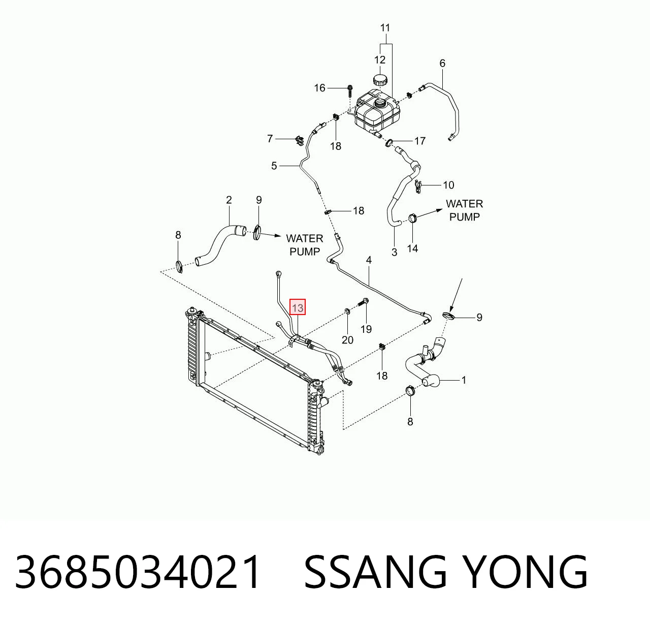 3685034021 Ssang Yong 