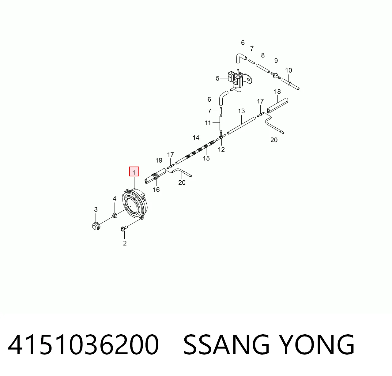 4151036200 Ssang Yong Муфта підключення переднього моста
