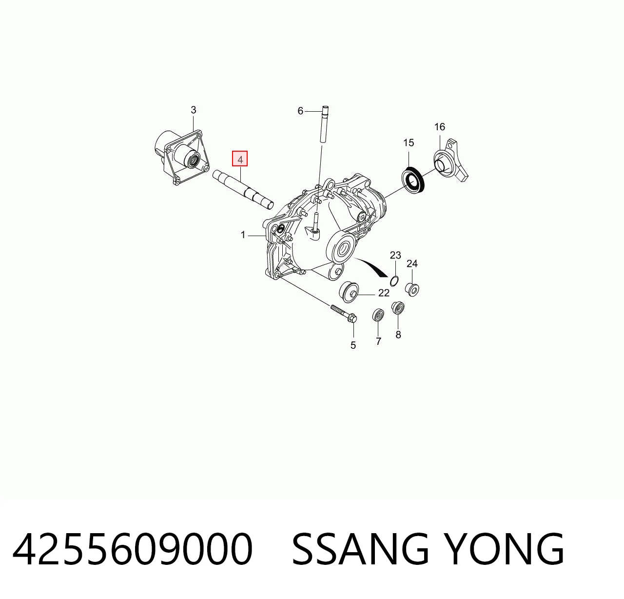 Піввісь передня, права SsangYong Kyron позашляховик (2005 - 2007) ціна, від 50.03 USD
