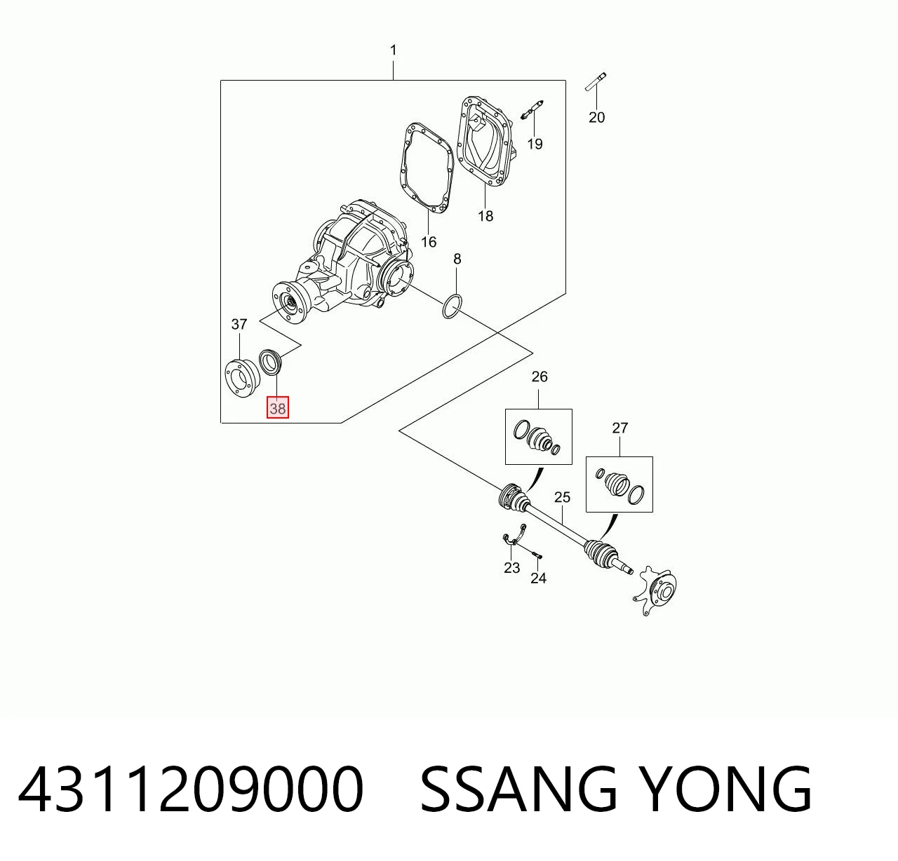 4311209000 Ssang Yong