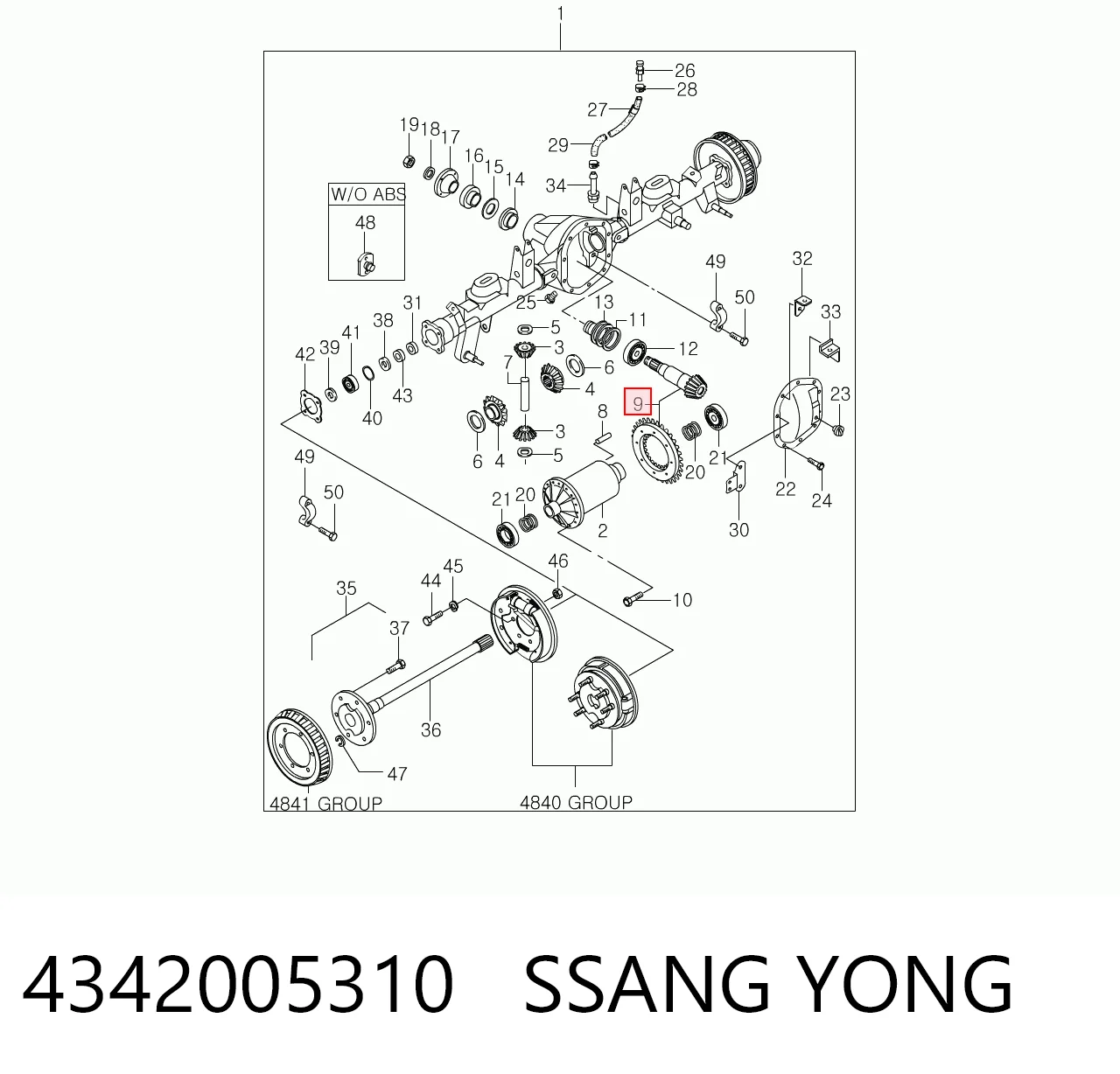 4342005311 Toyota Привід лівий