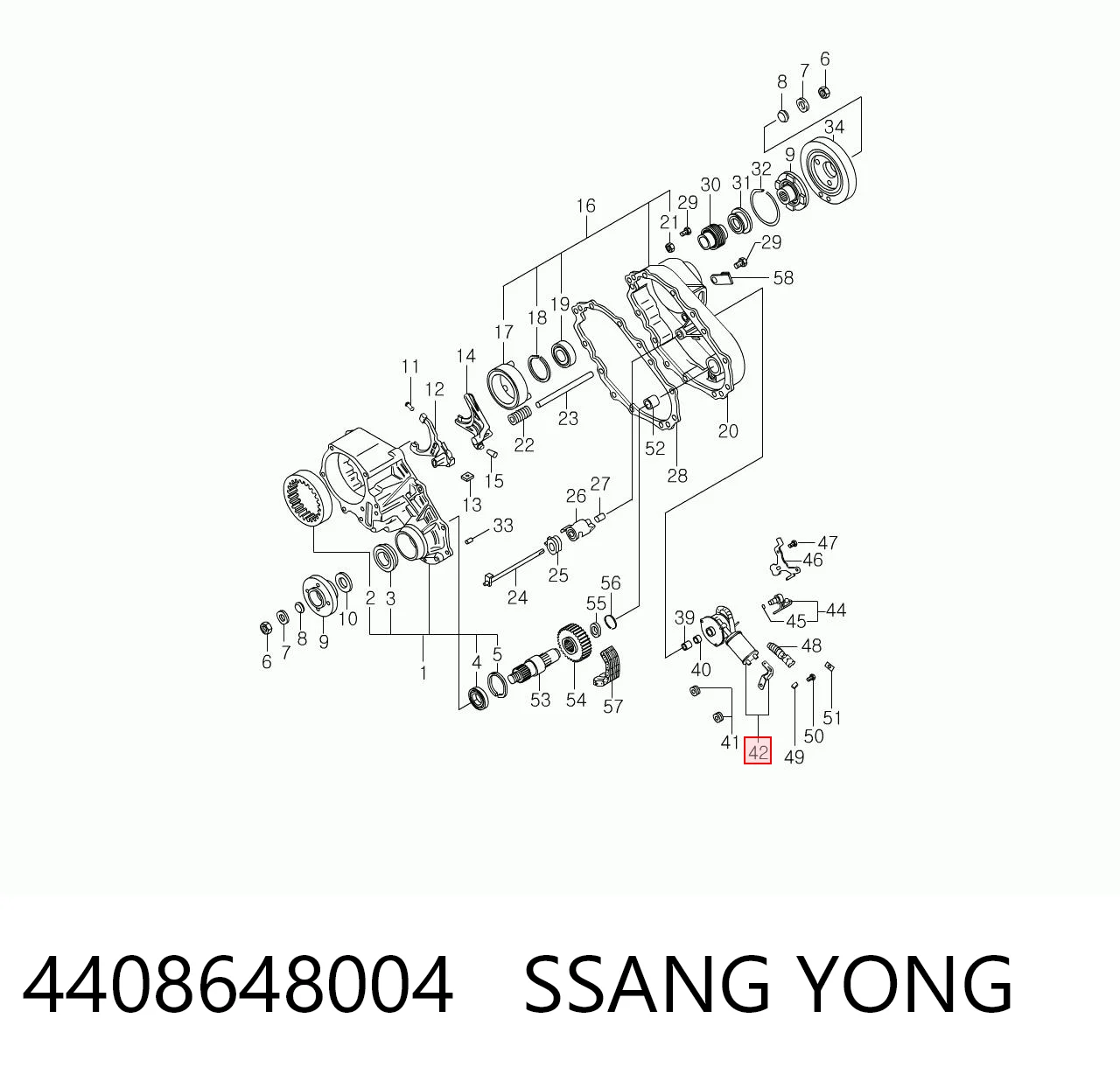 4408648004 Ssang Yong Двигун керування раздаткой