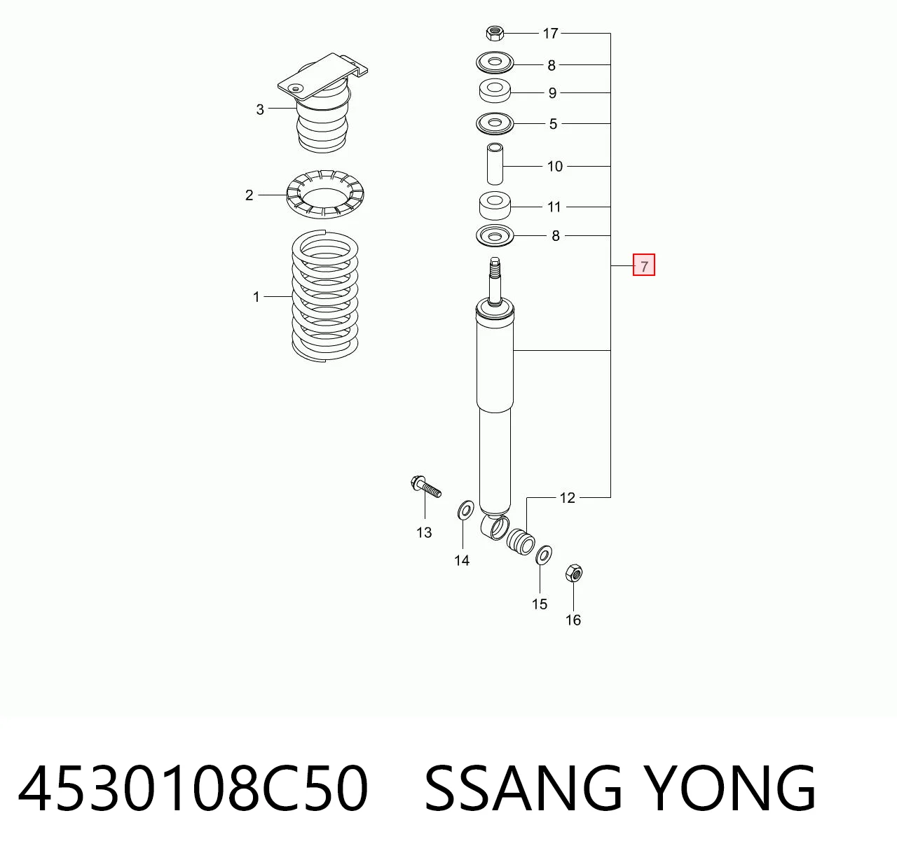 Амортизатор задній Tangun S32002 ціна, від 23.65 USD