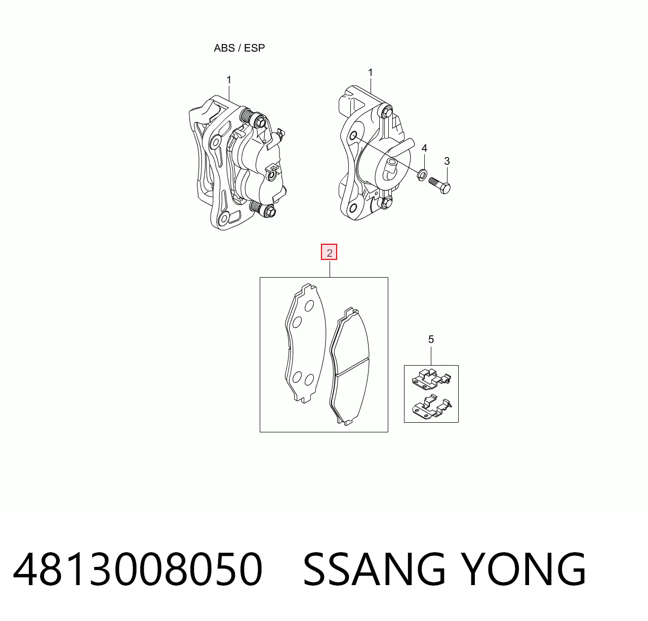 Тормозні колодки SsangYong Rexton I