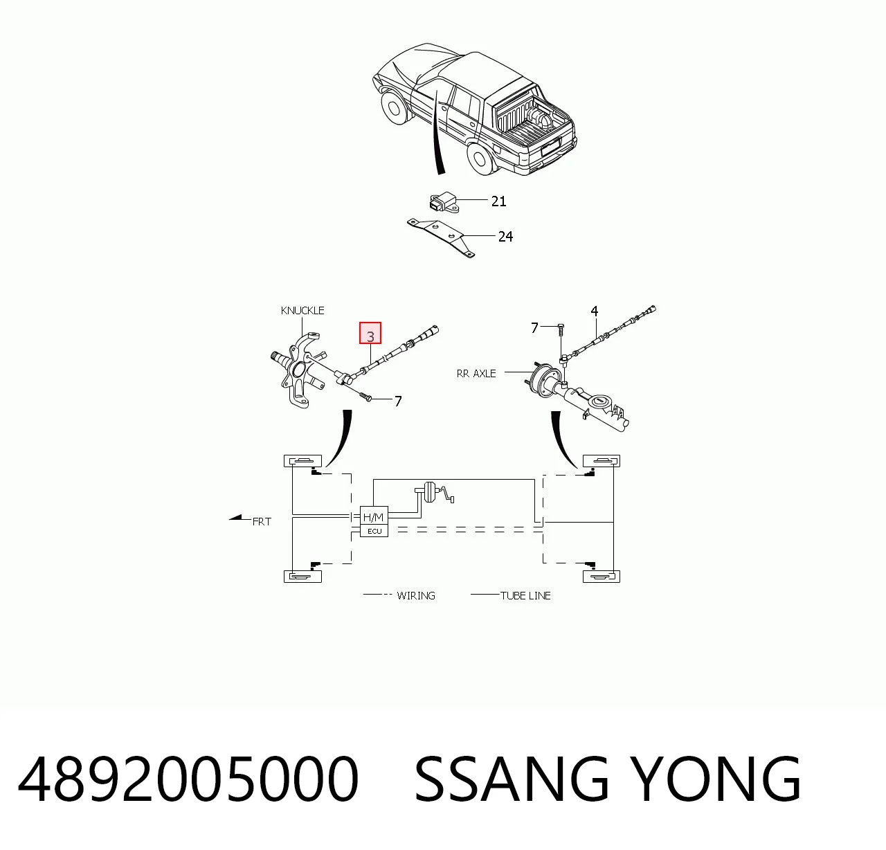  Датчик АБС передній SsangYong Korando 