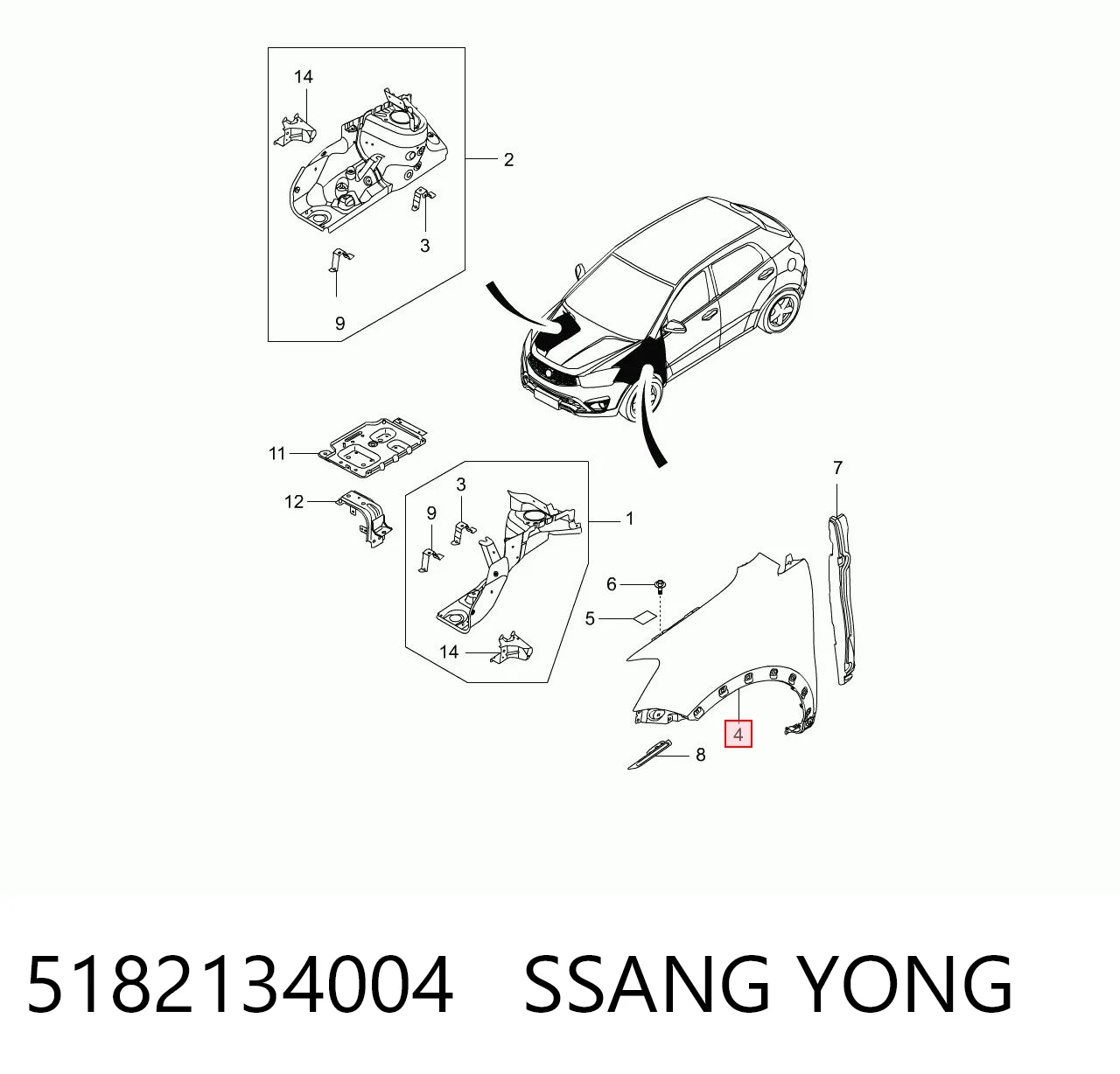 Крила на SsangYong Korando C 
