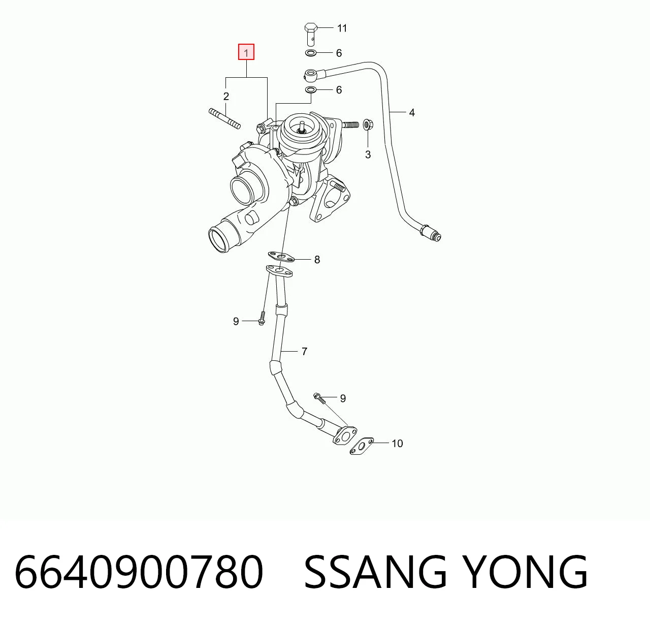 Турбіна Mercedes A6640900780 ціна, від 242.93 USD