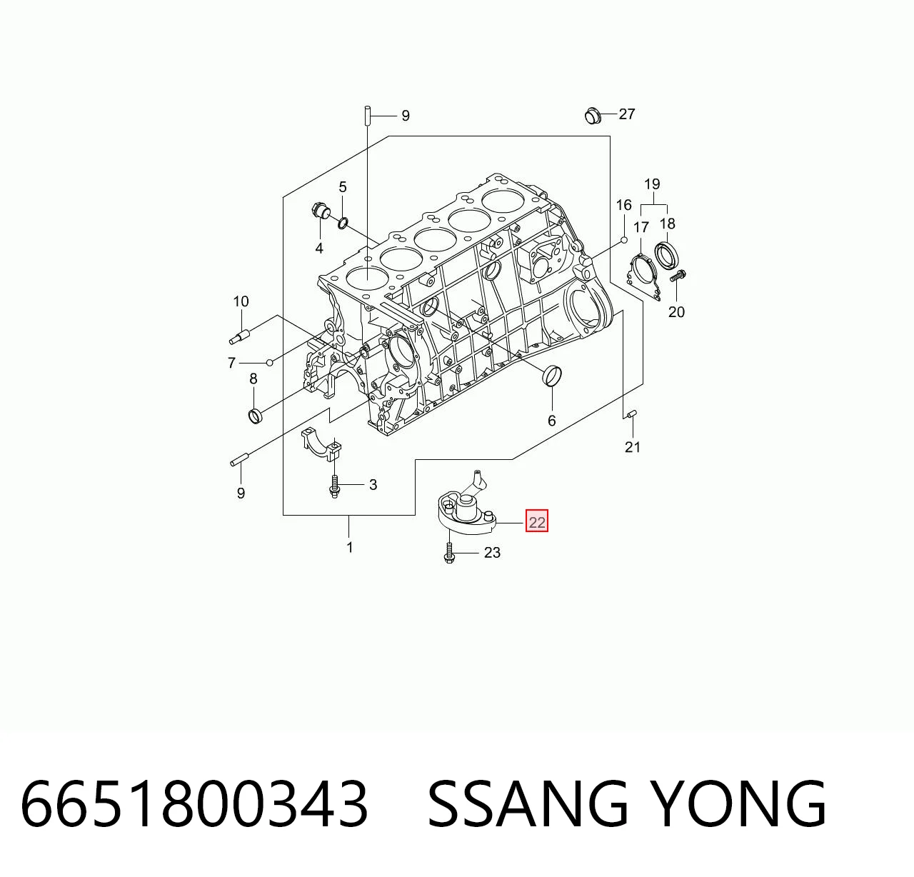 6651800343 Ssang Yong 