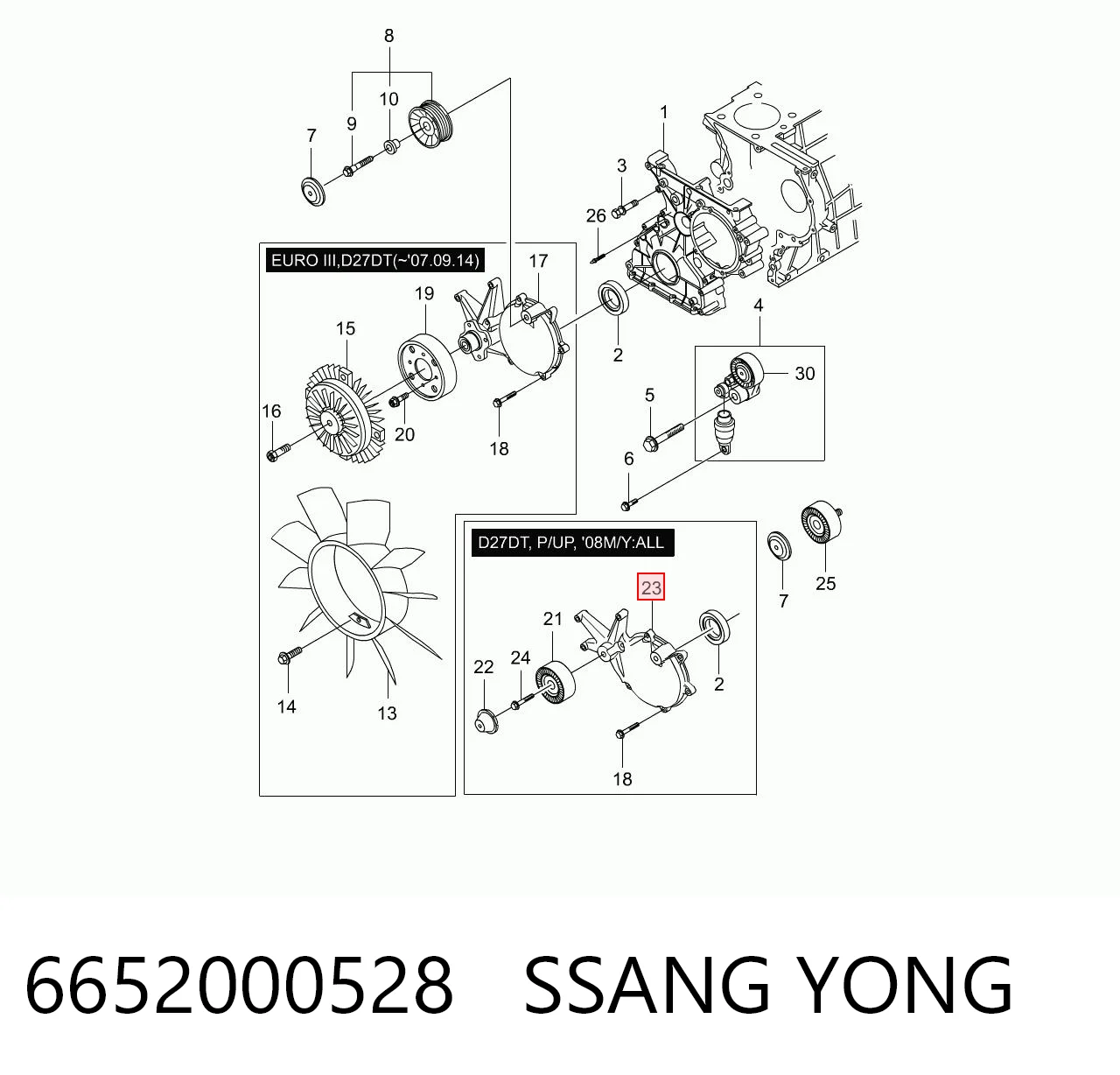 6652000528 Ssang Yong