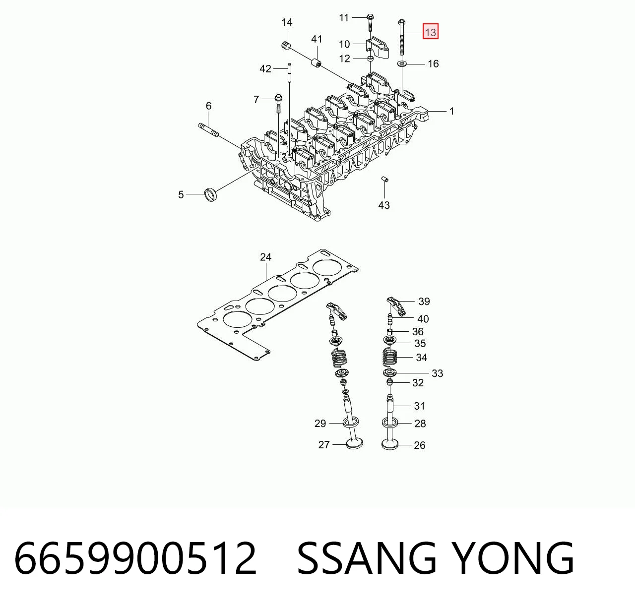Купити Болт ГБЦ SsangYong Kyron  