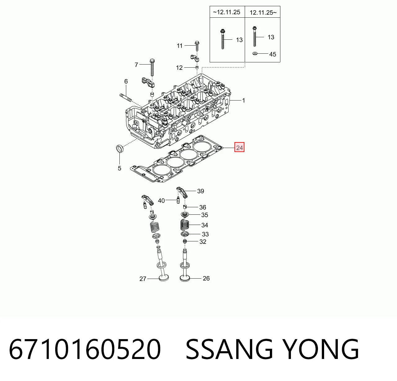Прокладка ГБЦ SsangYong Actyon позашляховик (2011 - 2026) ціна, від 51.53 USD