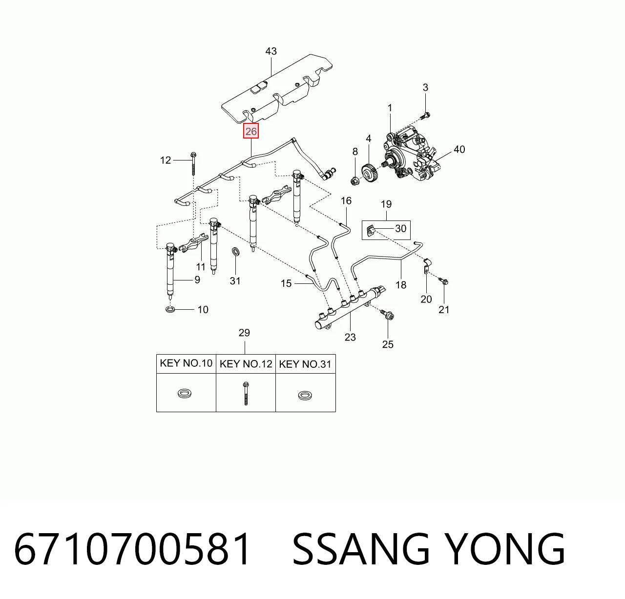 6710700581 Ssang Yong 