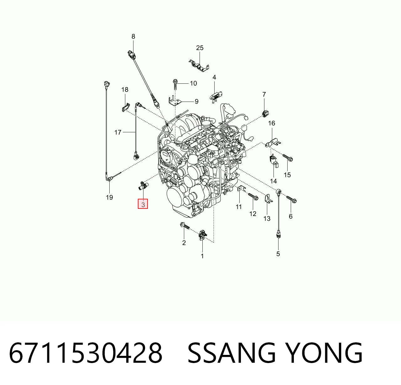 Датчик фаз SsangYong Actyon позашляховик (2011 - 2026) ціна, від 32.93 USD