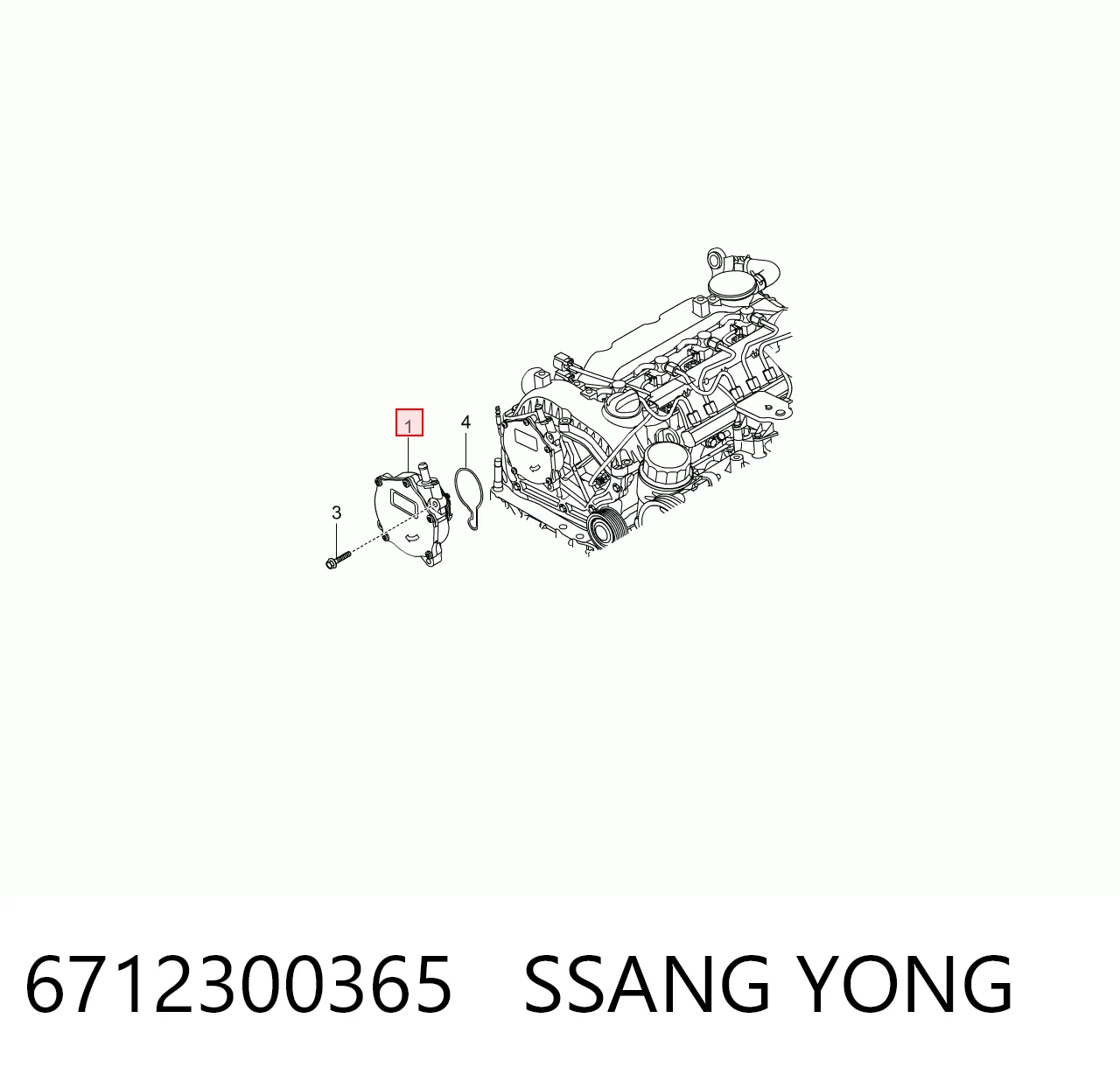 Вакуумний насос на SsangYong Actyon  