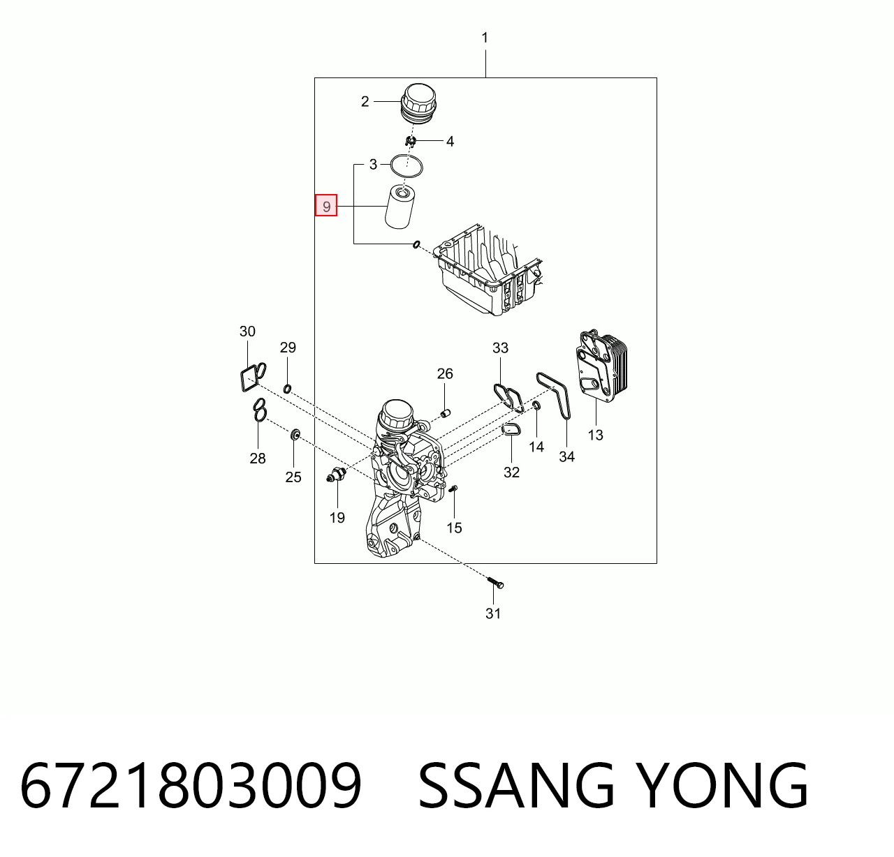 6721803009 Ssang Yong Фільтр масла