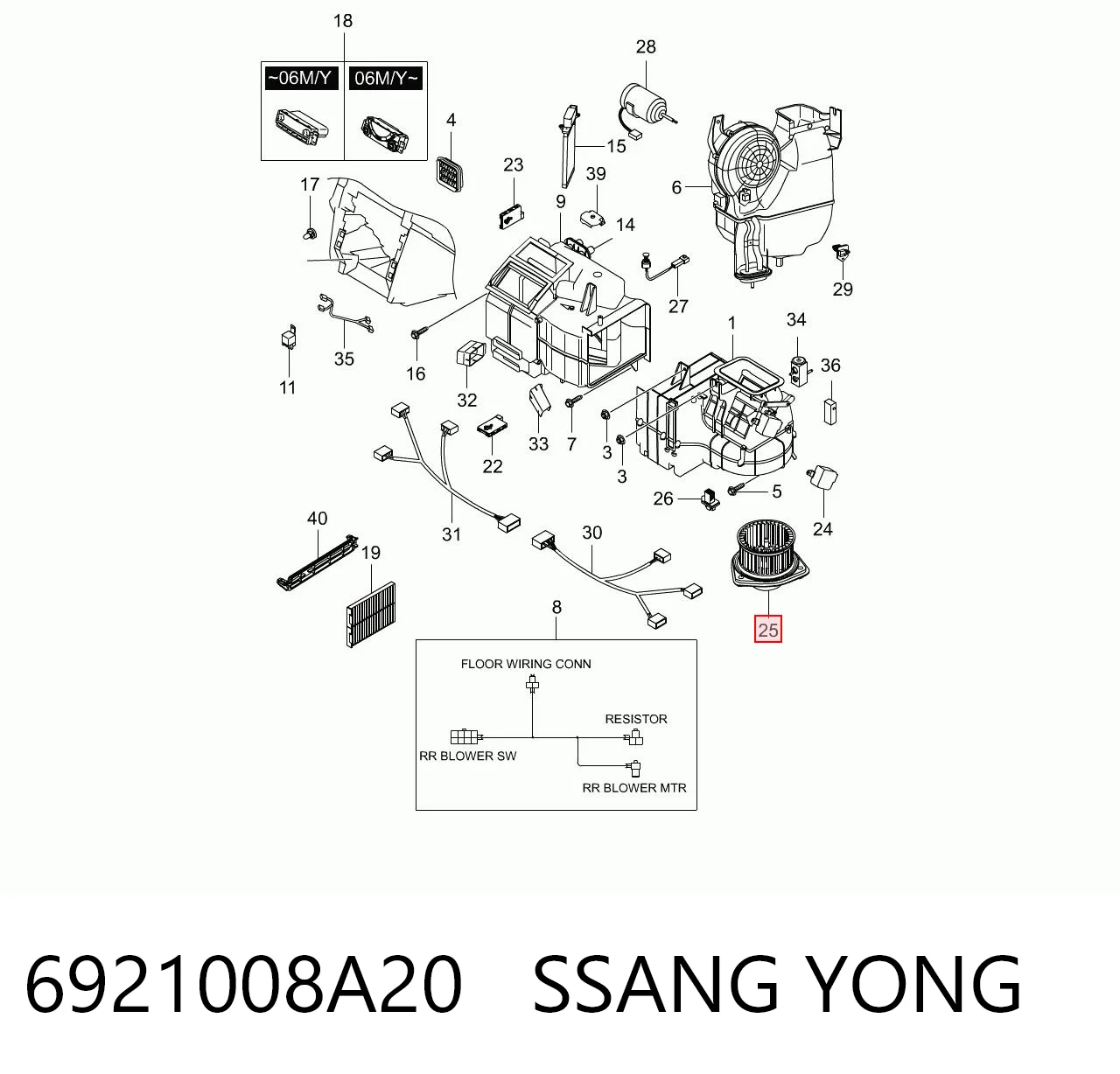  Вентилятора пічки SsangYong Rexton 1