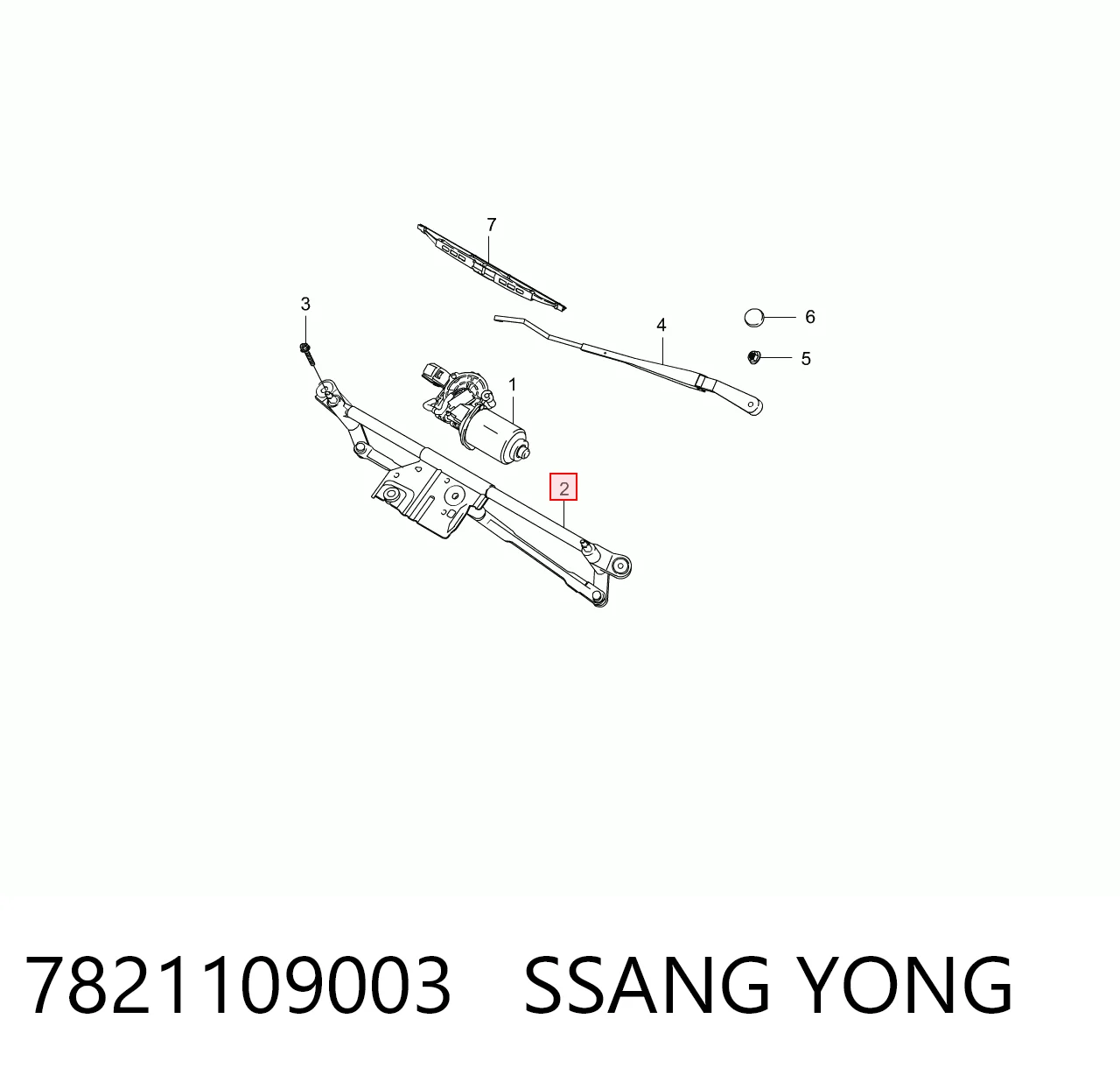 7821109003 Ssang Yong Трапеція склоочисника