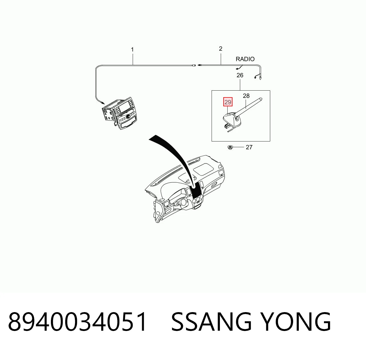 8940034051 Ssang Yong 