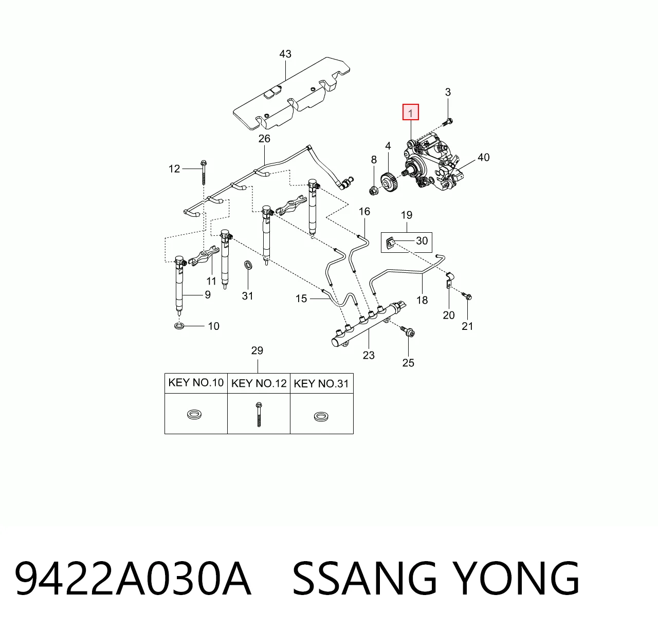 Насос паливний високого тиску SsangYong Actyon позашляховик (2011 - 2026) ціна, від 169.49 USD