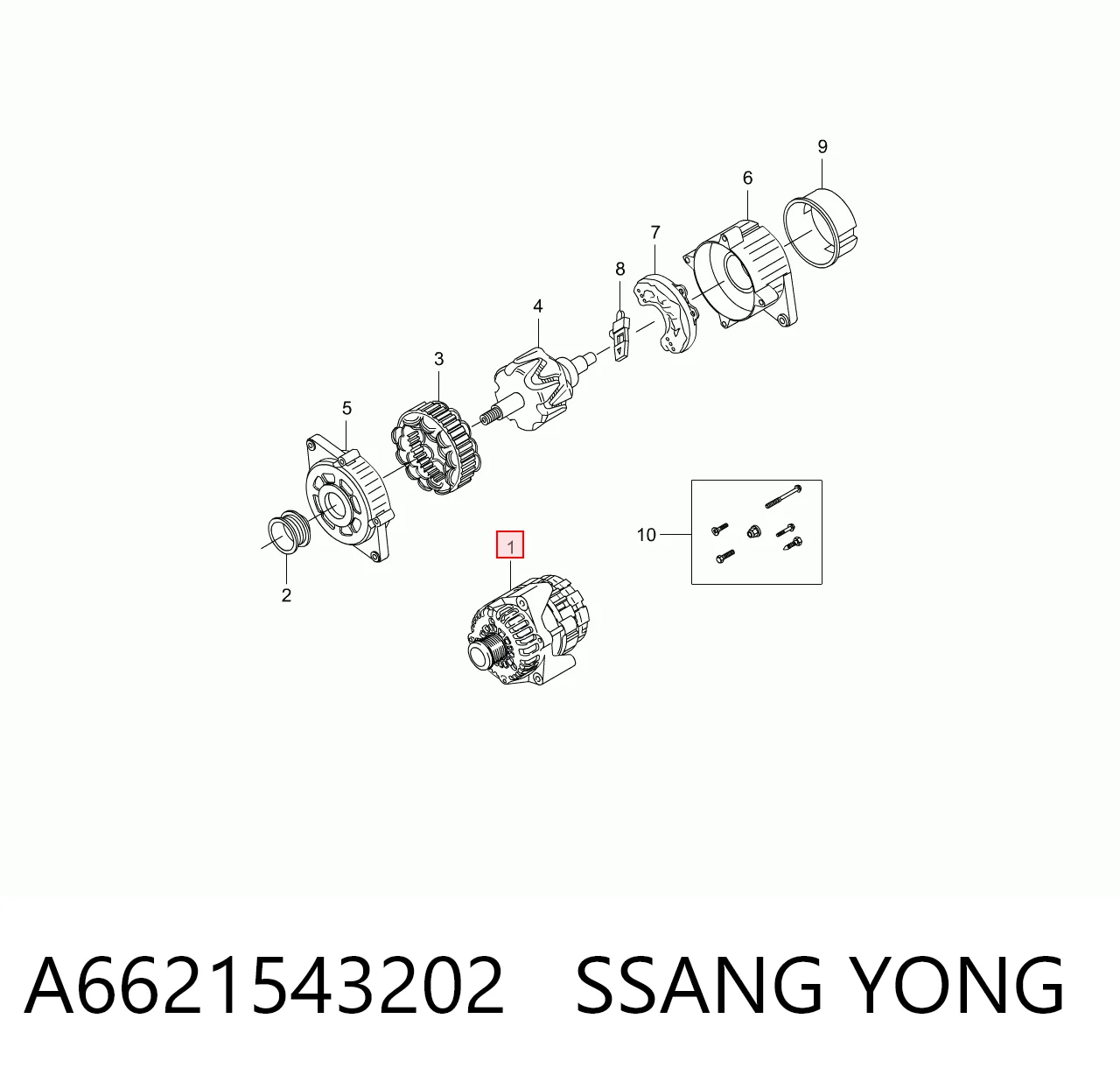 6621543202 General Motors Авто генератор