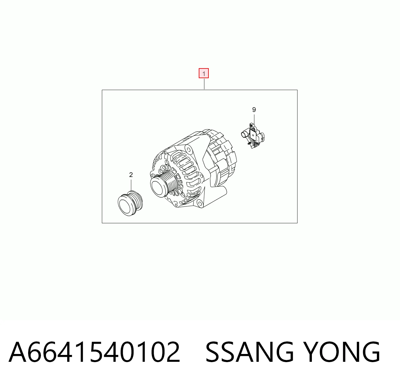 A6641540102 Ssang Yong Авто генератор