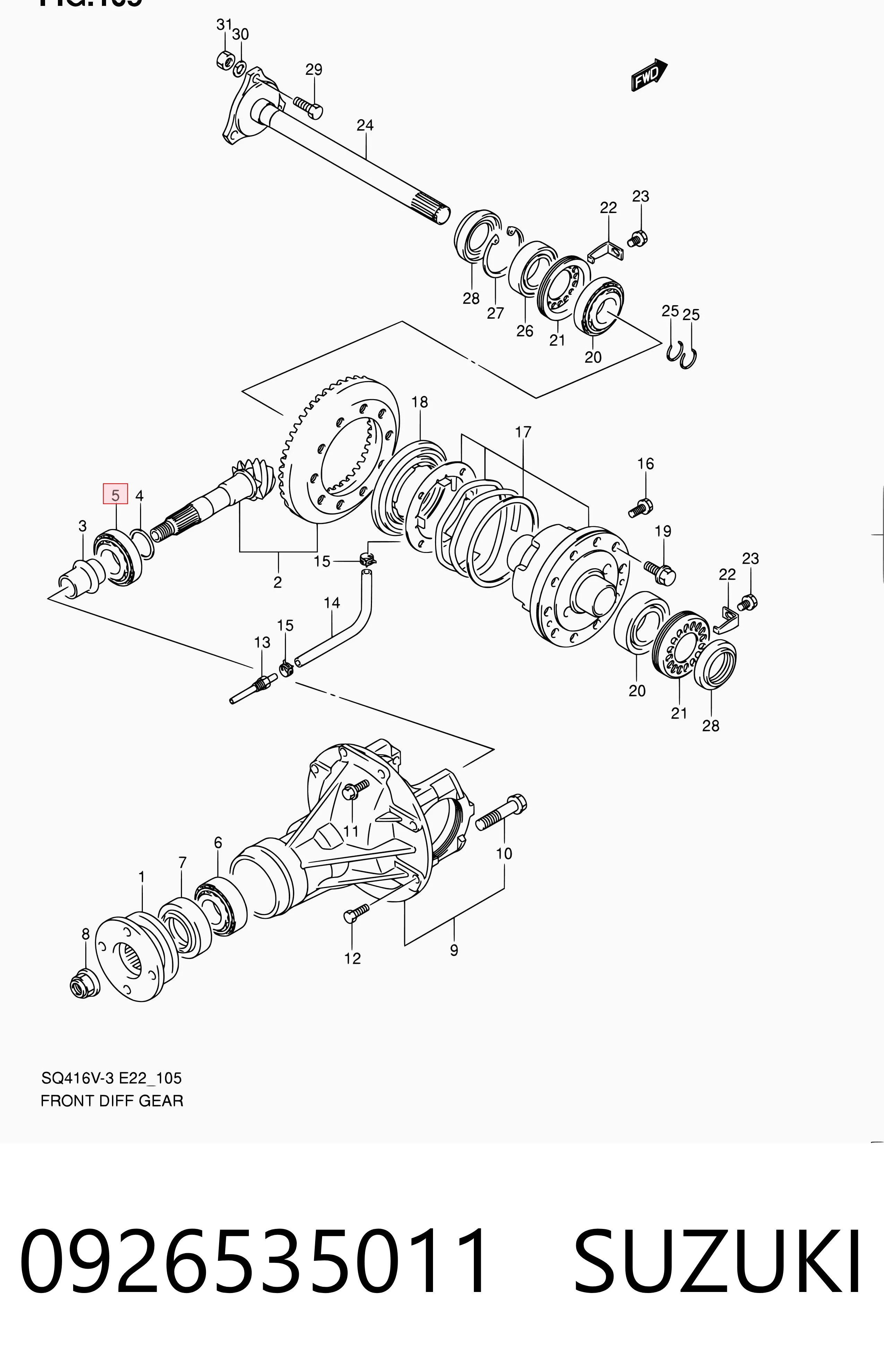 Купити ML130084 Mitsubishi Підшипник хвостовика переднього моста, внутрішній