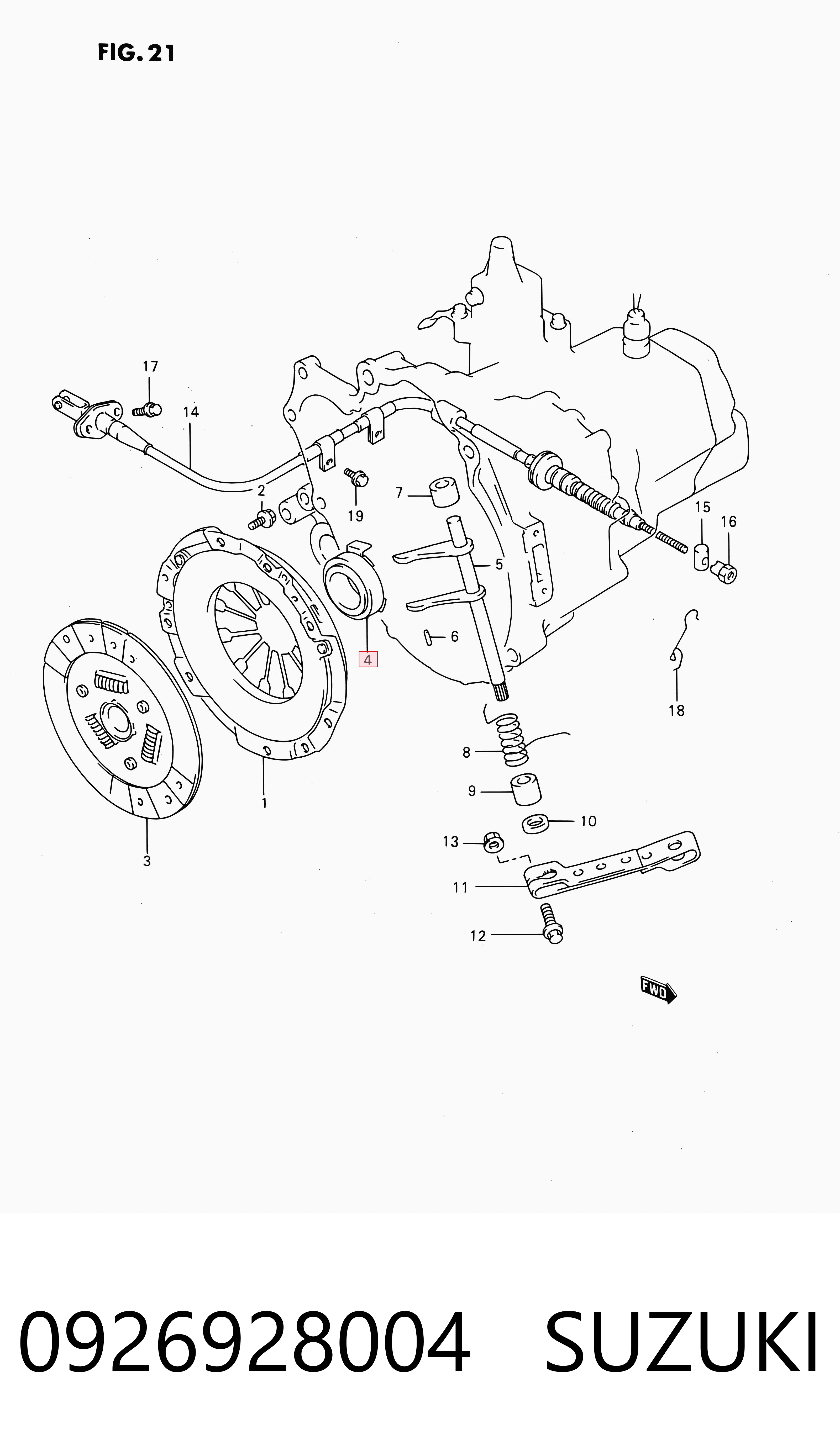 0926928004 Suzuki Підшипник ковзання зчеплення