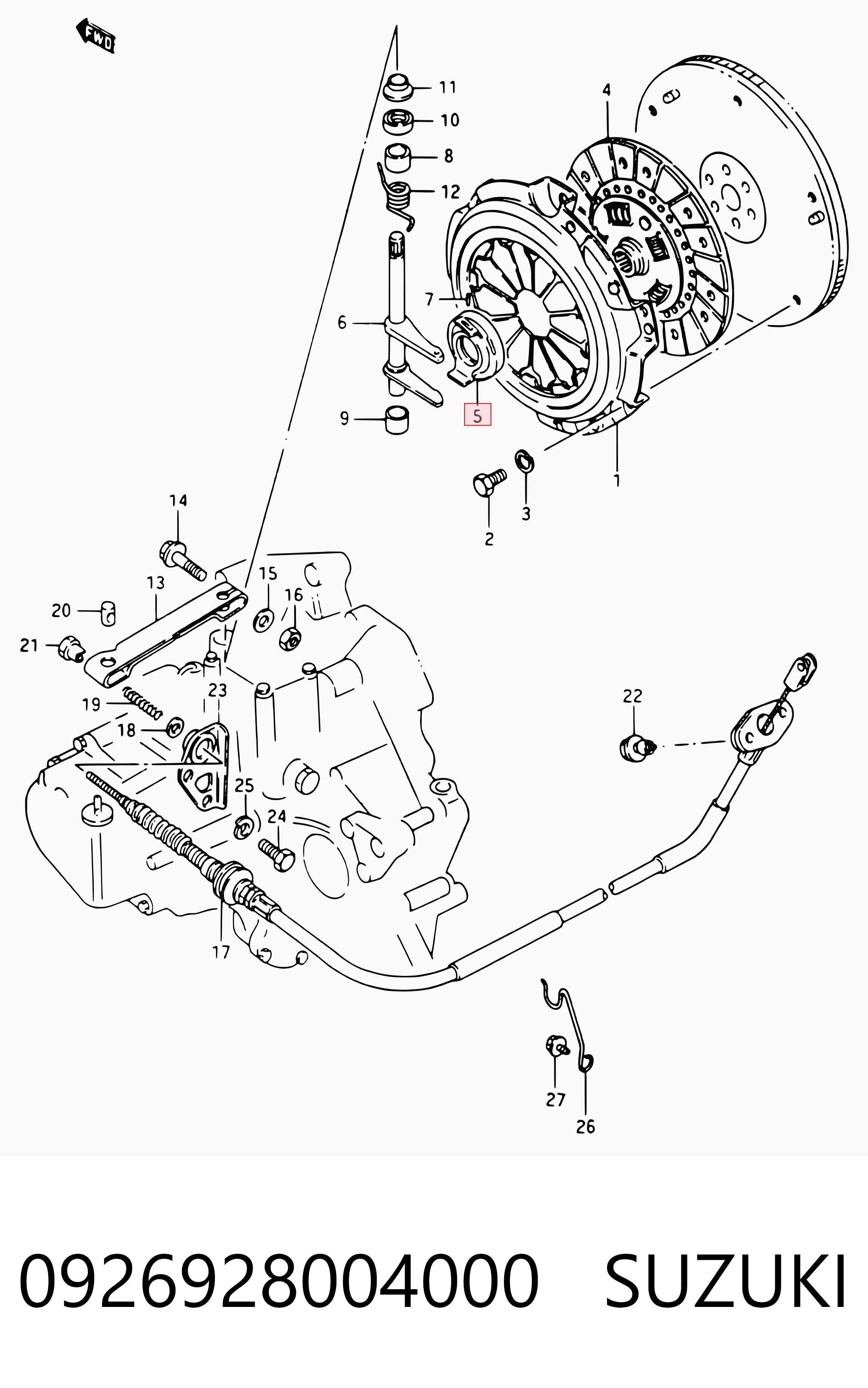 0926928004000 Suzuki Підшипник ковзання зчеплення