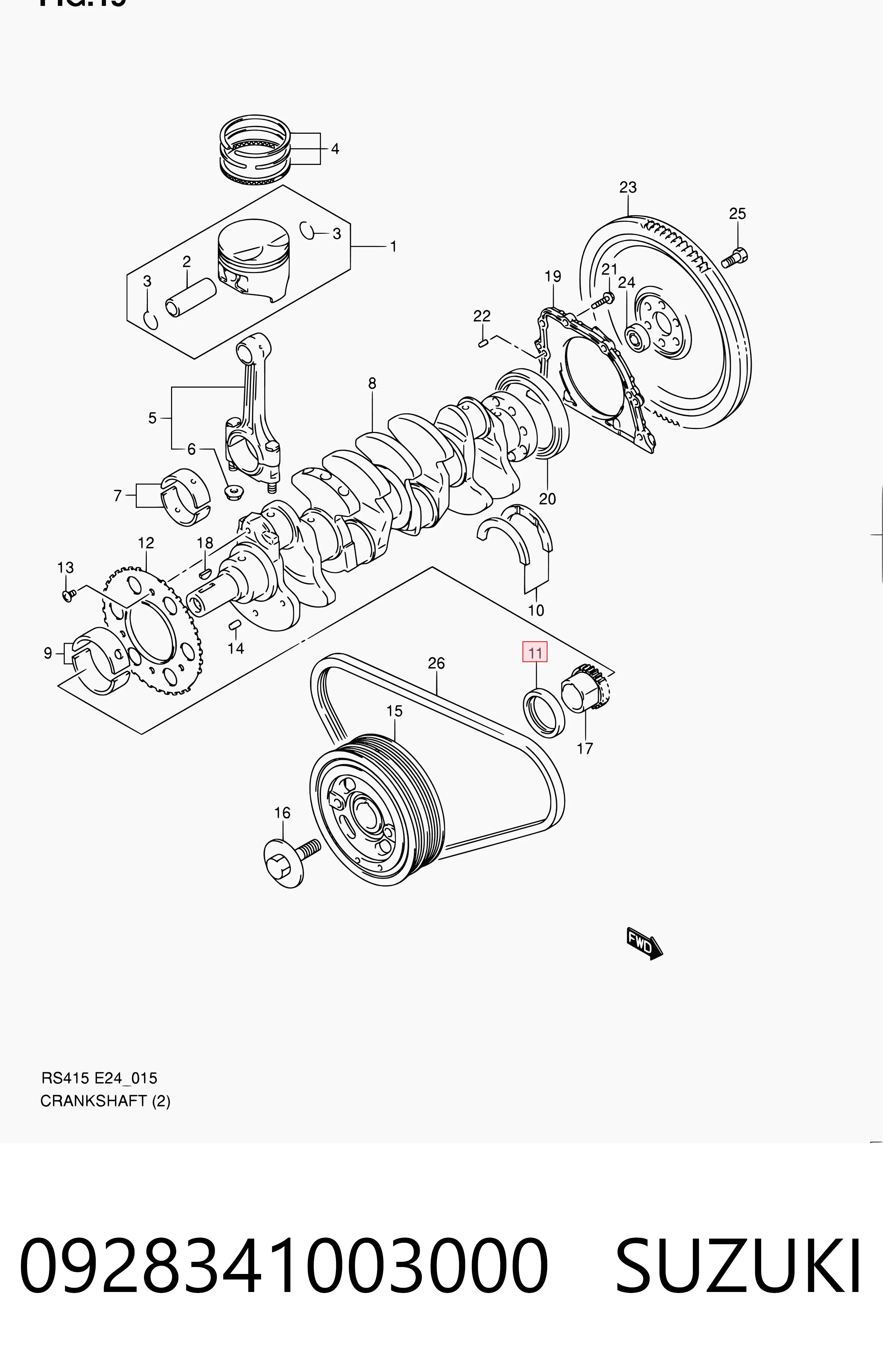 Купити 93193839 General Motors Сальник коленвала передній