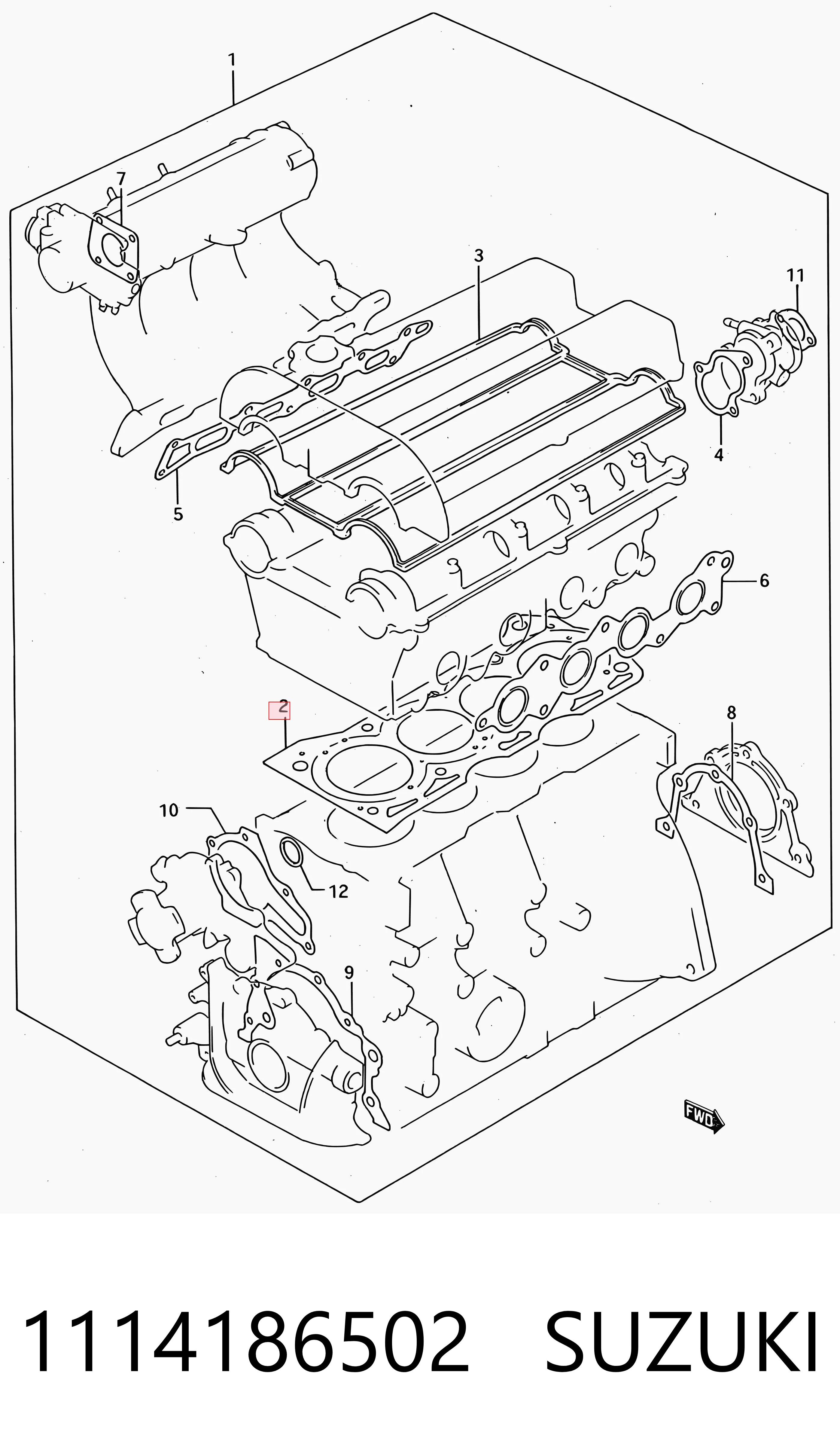 Прокладка ГБЦ NIPPON MOTORS NMC9110 ціна, від 13.43 USD