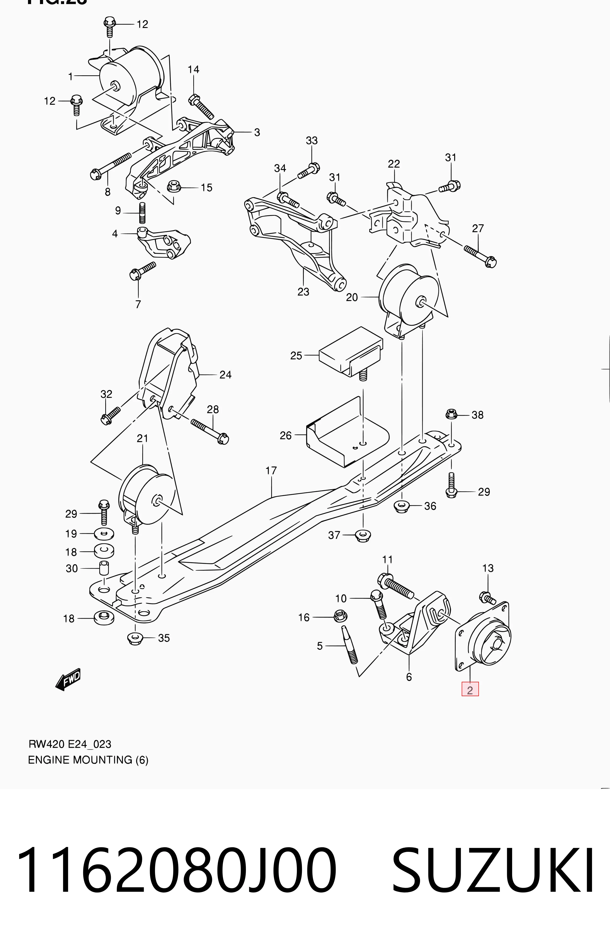 1162080J00 Suzuki 