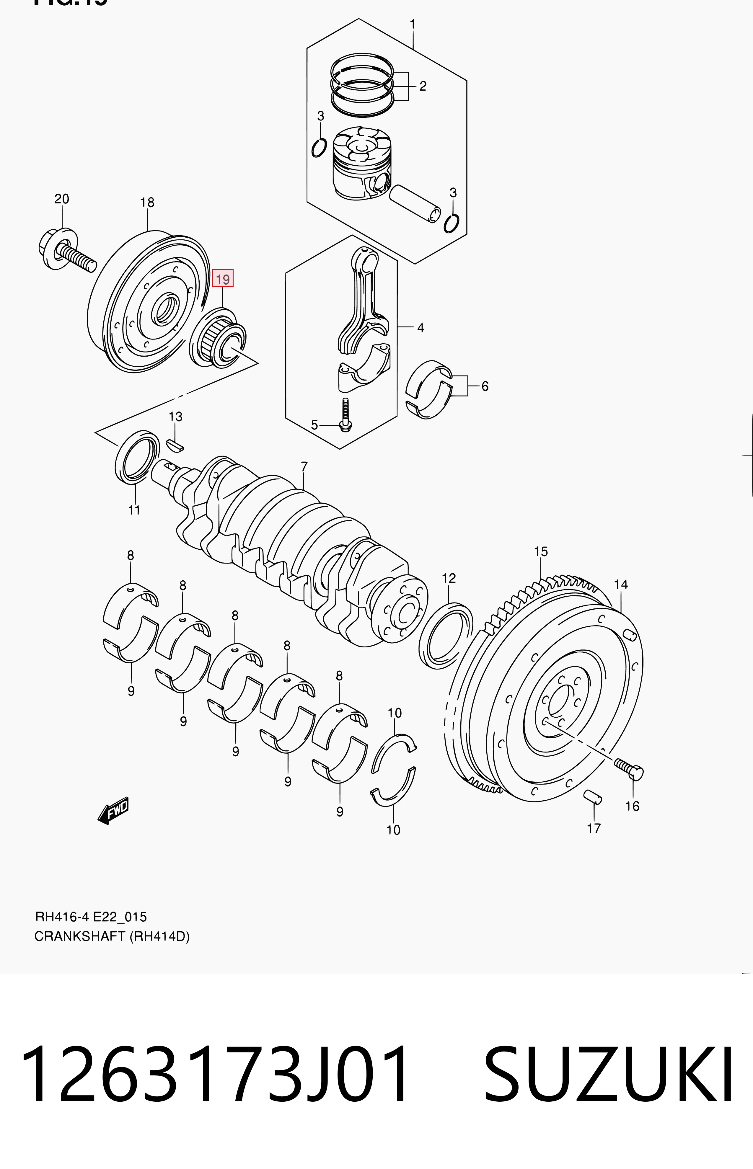 Зірка-шестерня приводу коленвалу двигуна SU001A2918 Toyota