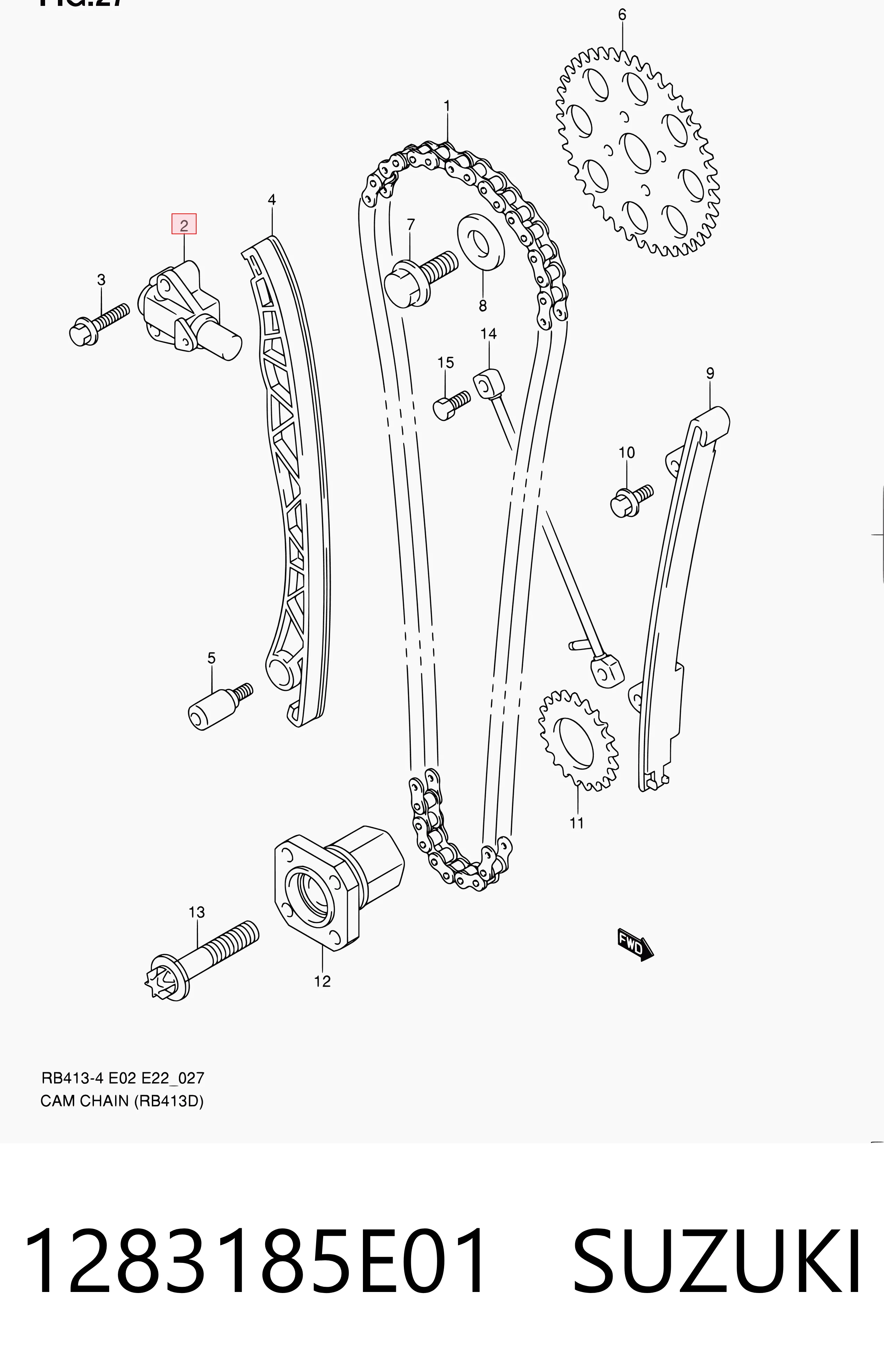 Натягувач ланцюга ГРМ Fiat/Alfa/Lancia 46354776 ціна, від 19.05 USD