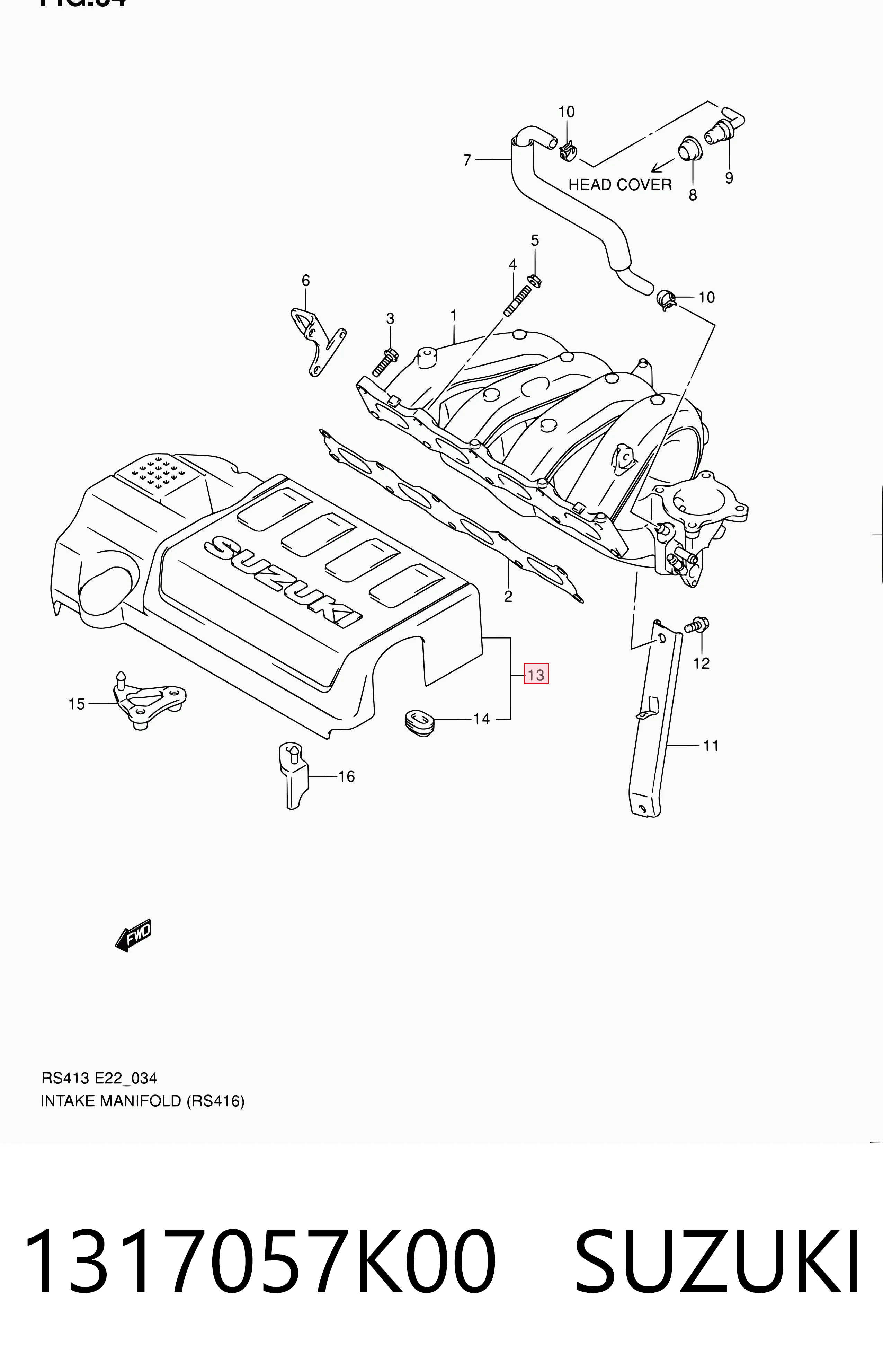 1317057K00 Suzuki 