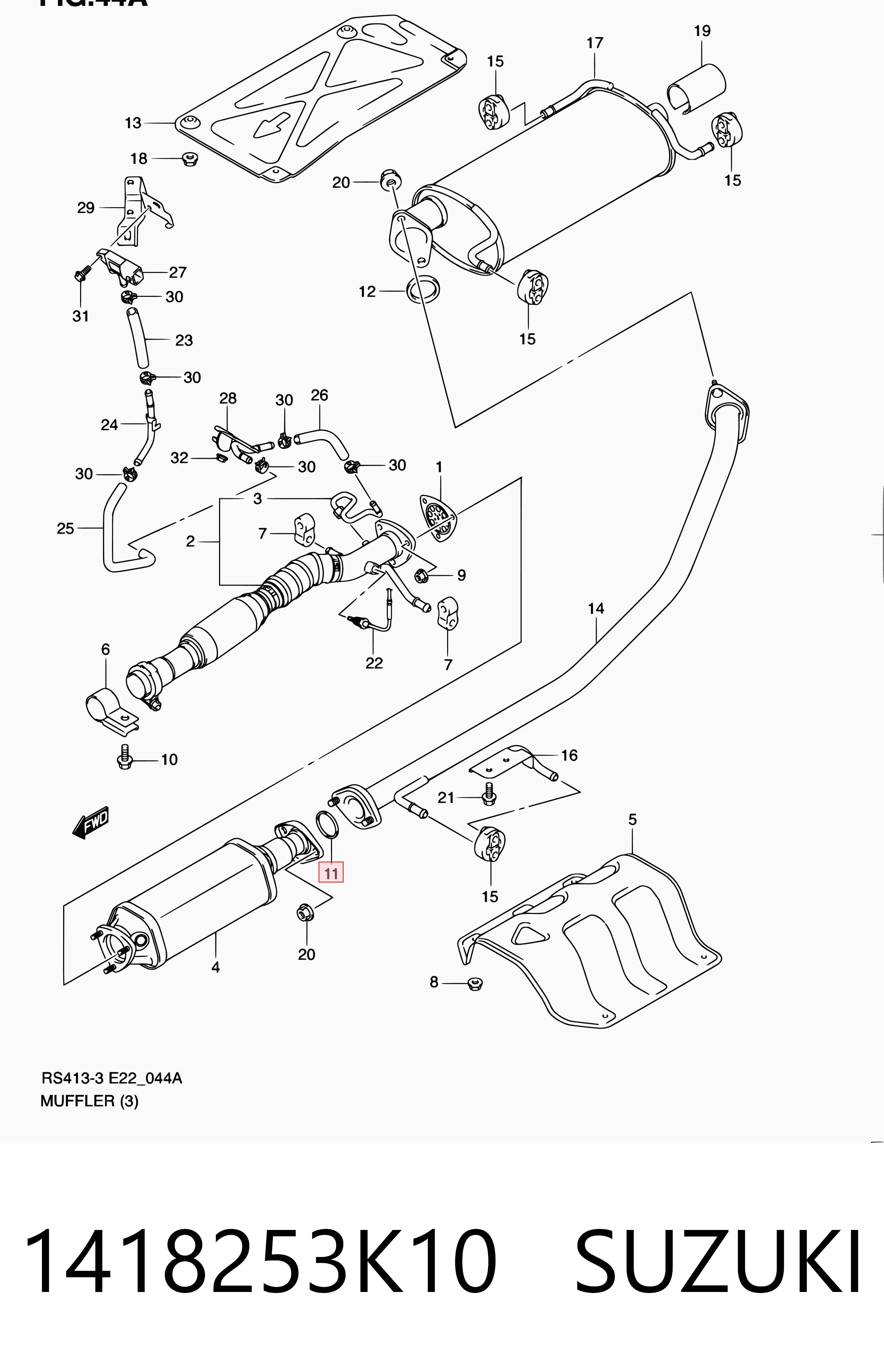 93194231 Peugeot/Citroen Кільце приймальної труби глушника