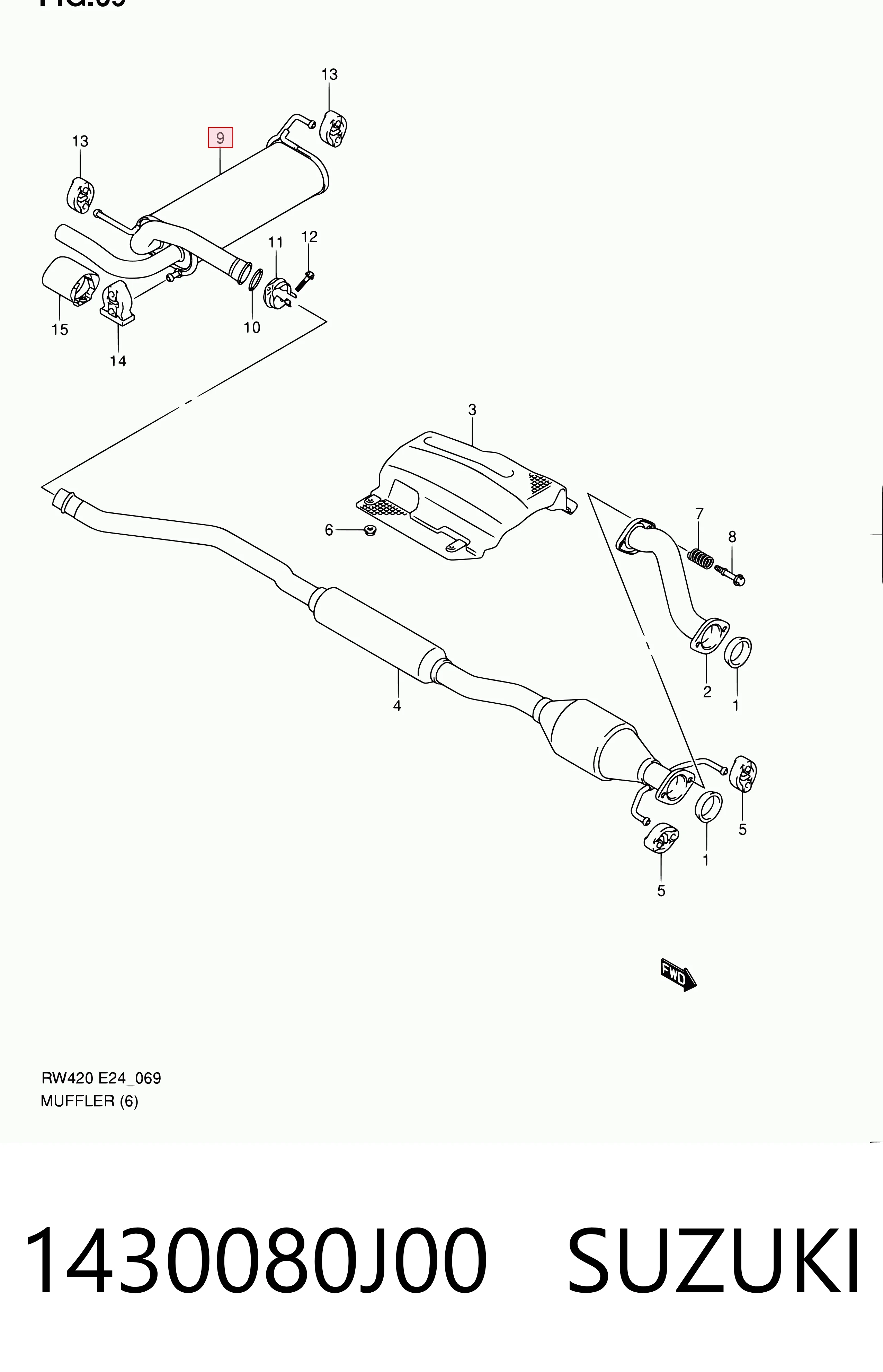 BS148171 Bosal Глушник, задня частина