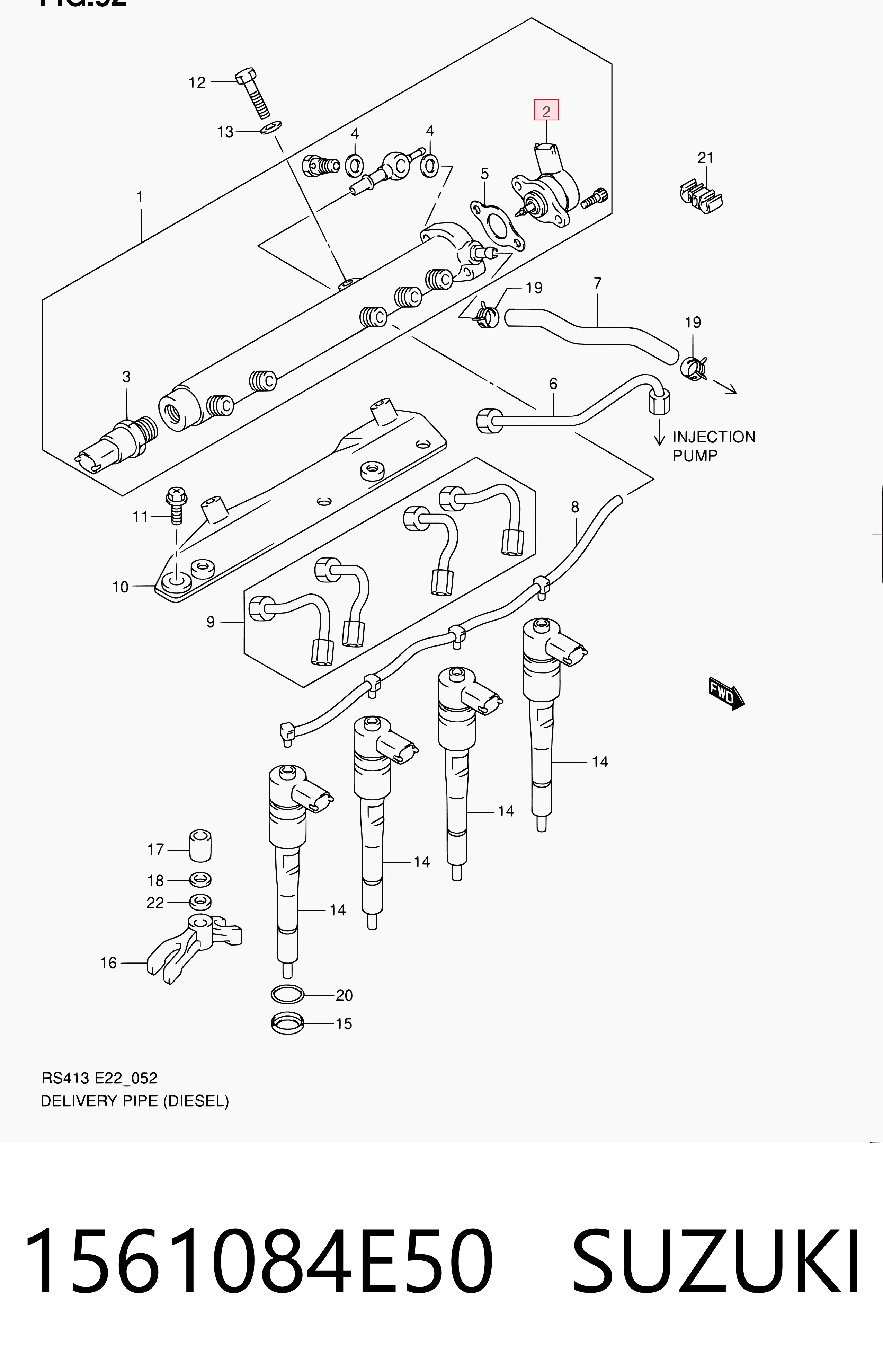 1561084E50 Bosch Регулятор тиску палива