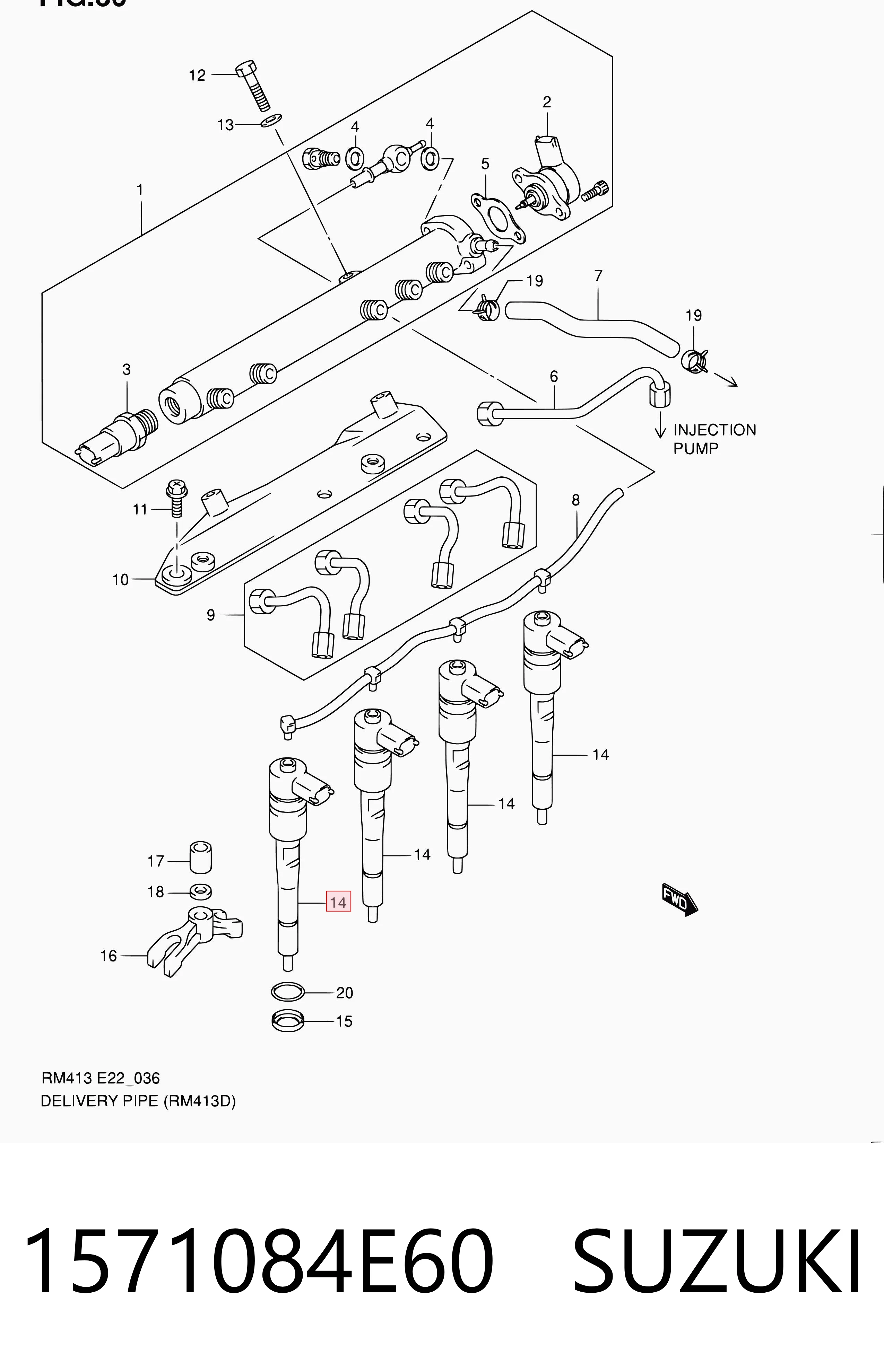 Форсунка вприску палива на Opel Agila A H00