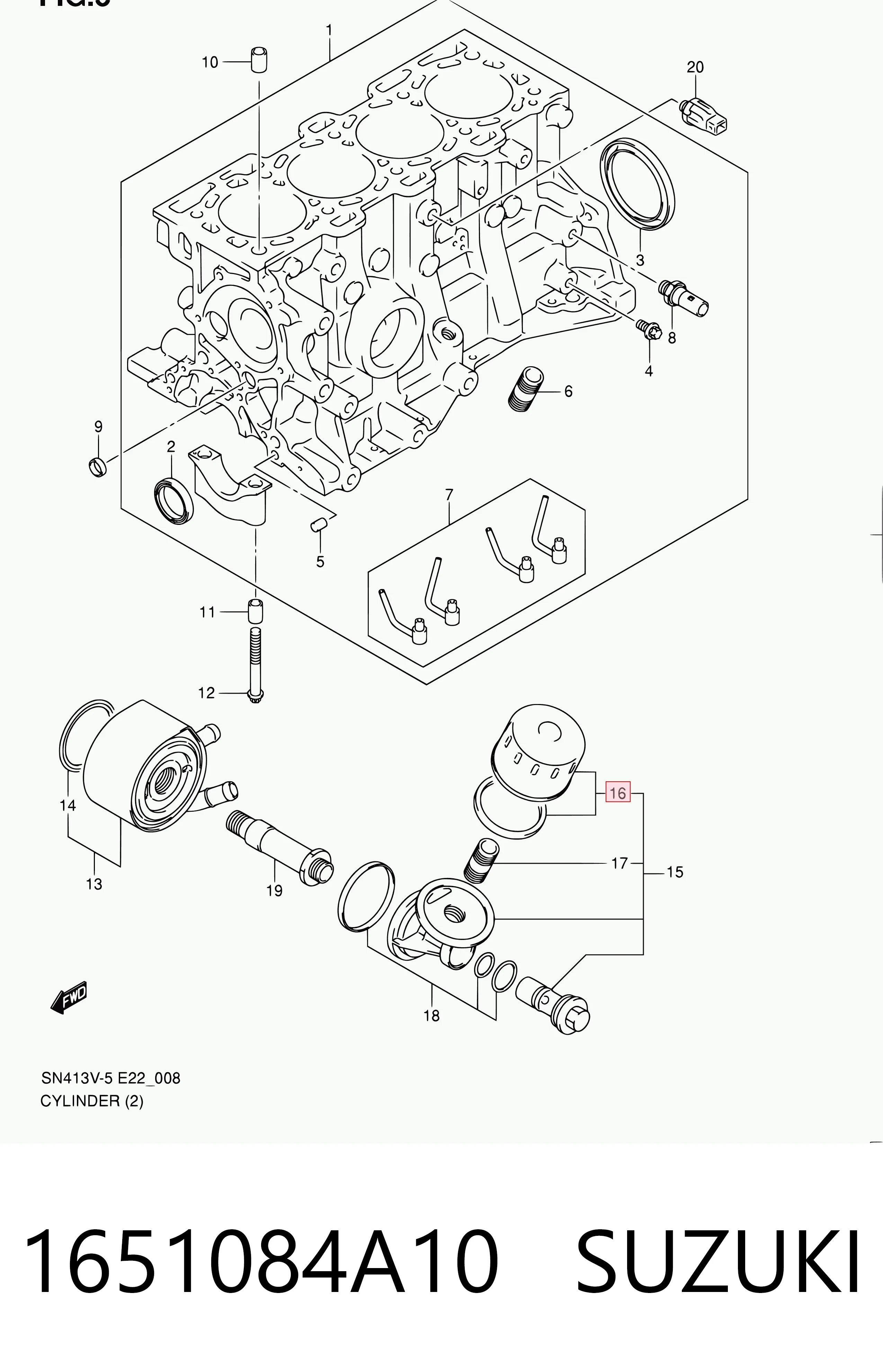 1651084A10 Suzuki Фільтр масла