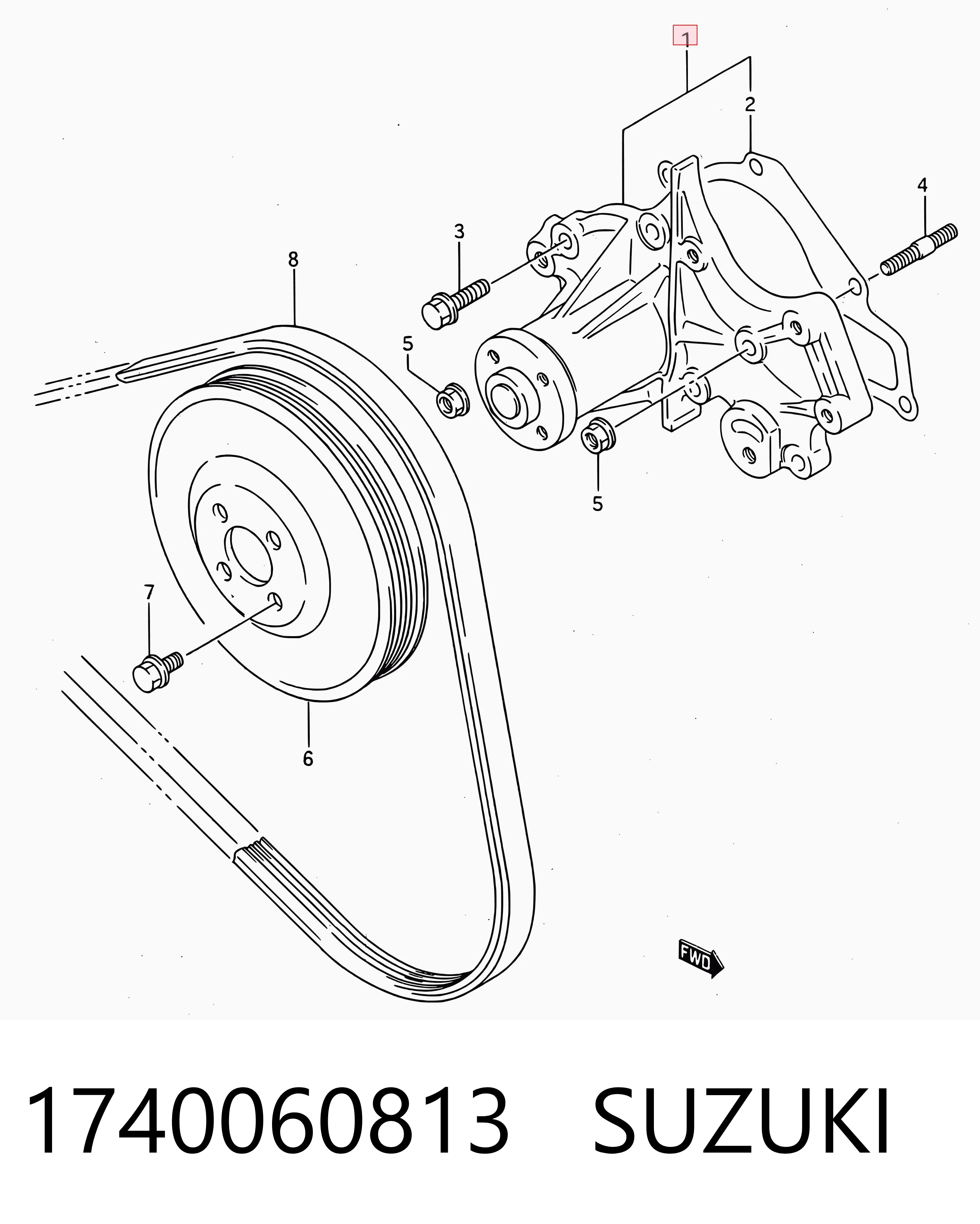 1740060813 Suzuki Насос охолодження