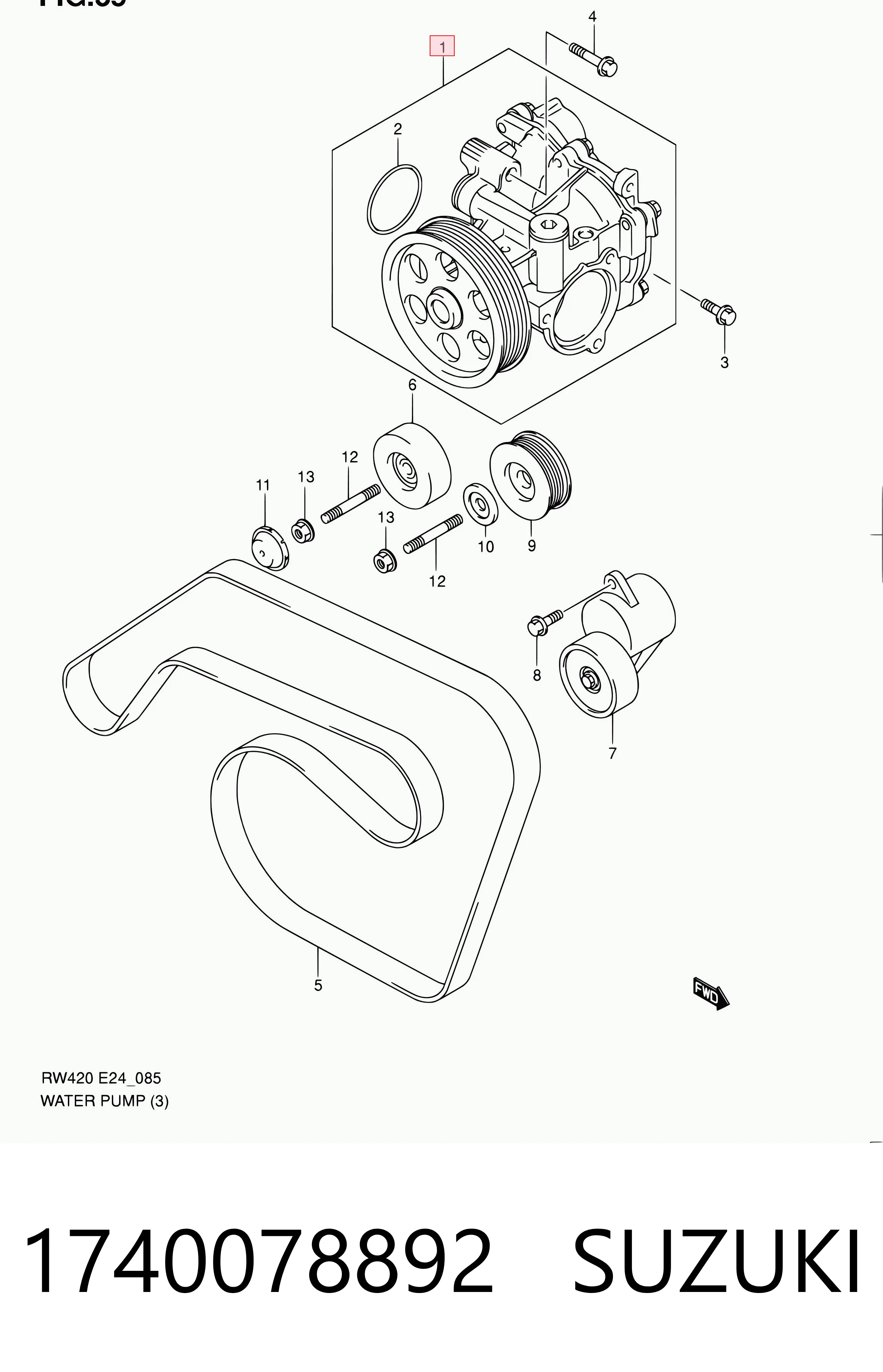 1740078892 Suzuki Насос охолодження