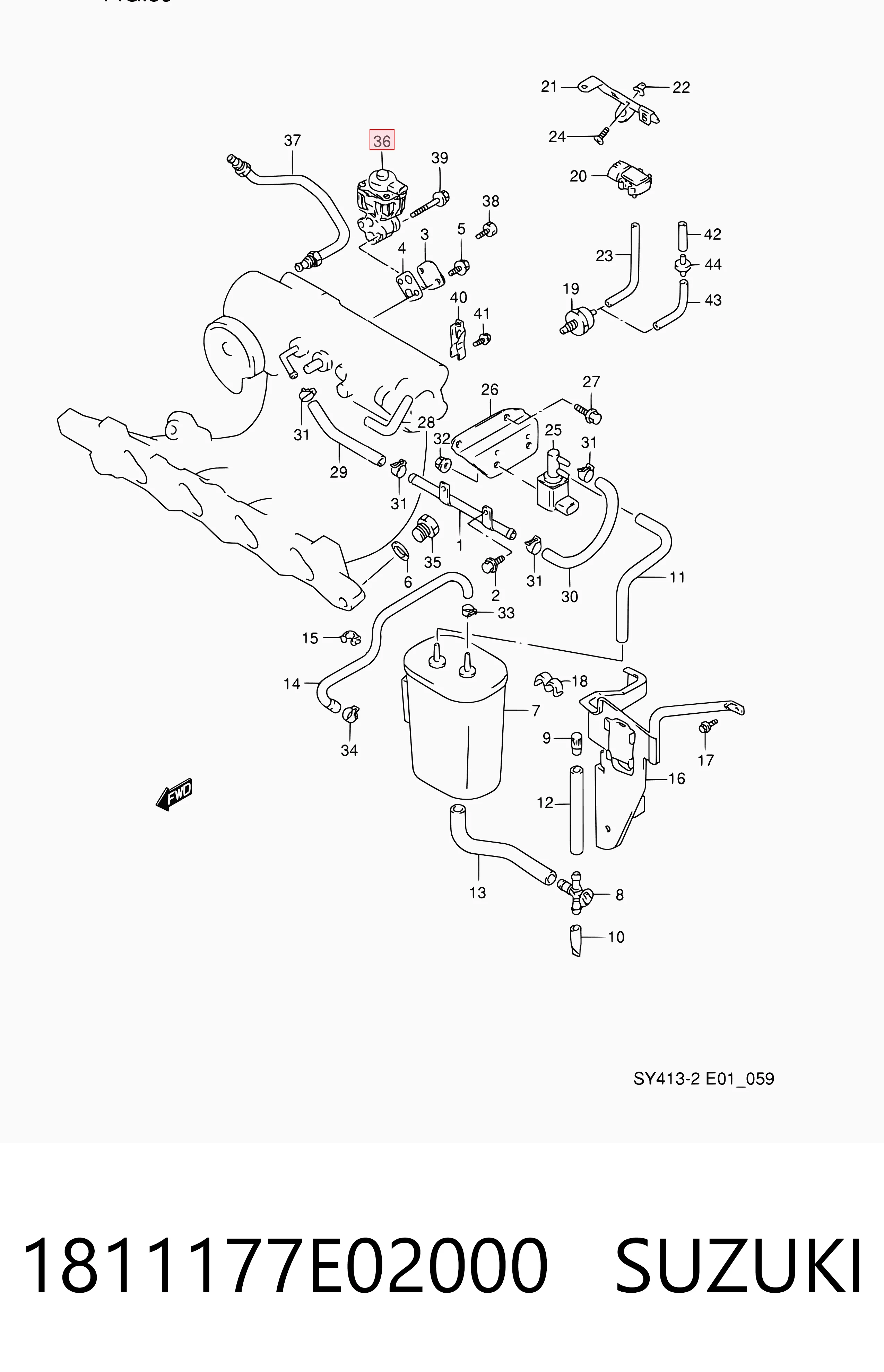 Клапан EGR Suzuki Baleno седан (EG) (1995 - 2002) ціна, від 76.27 USD