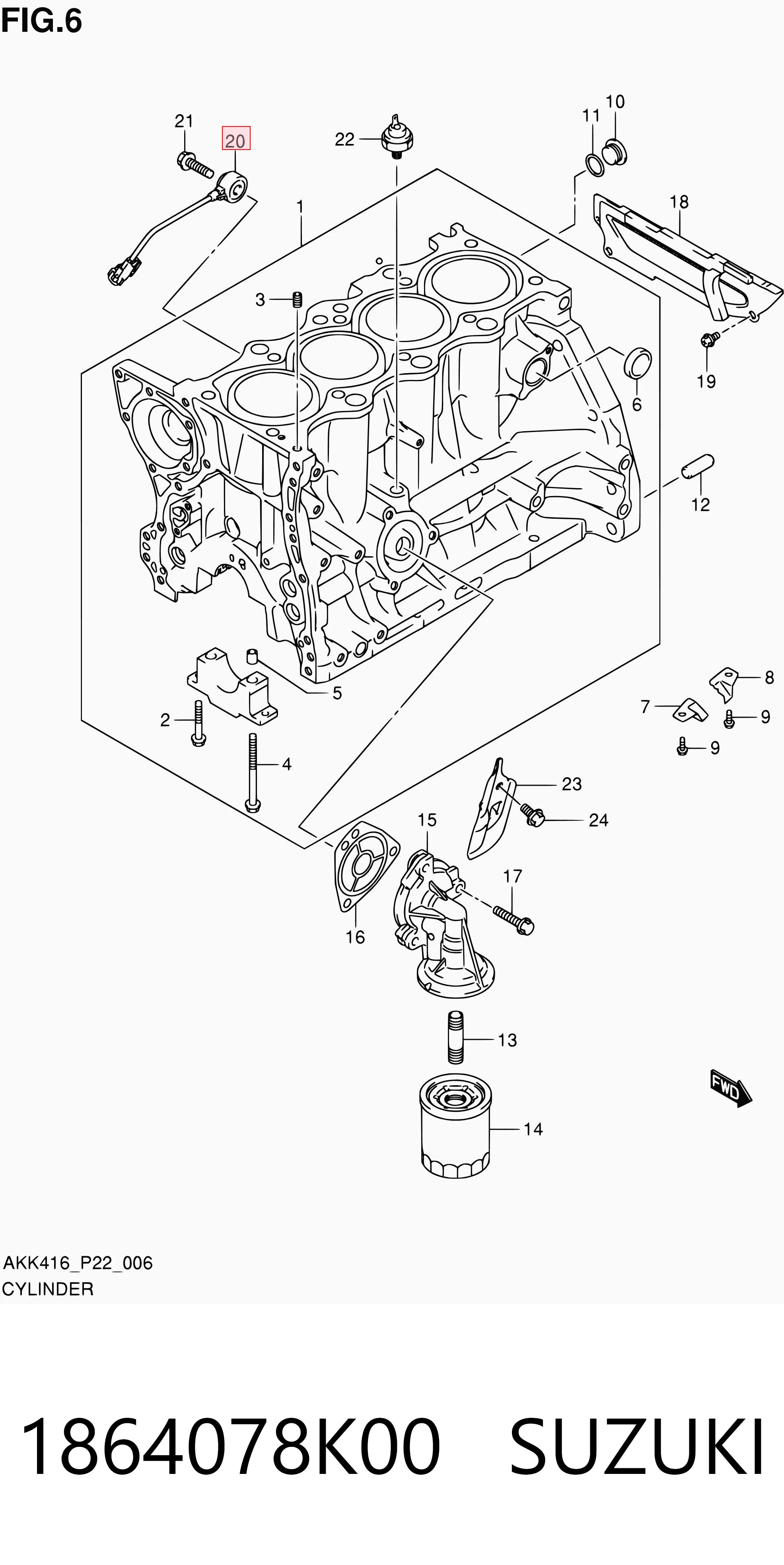 1864078K00 Suzuki 