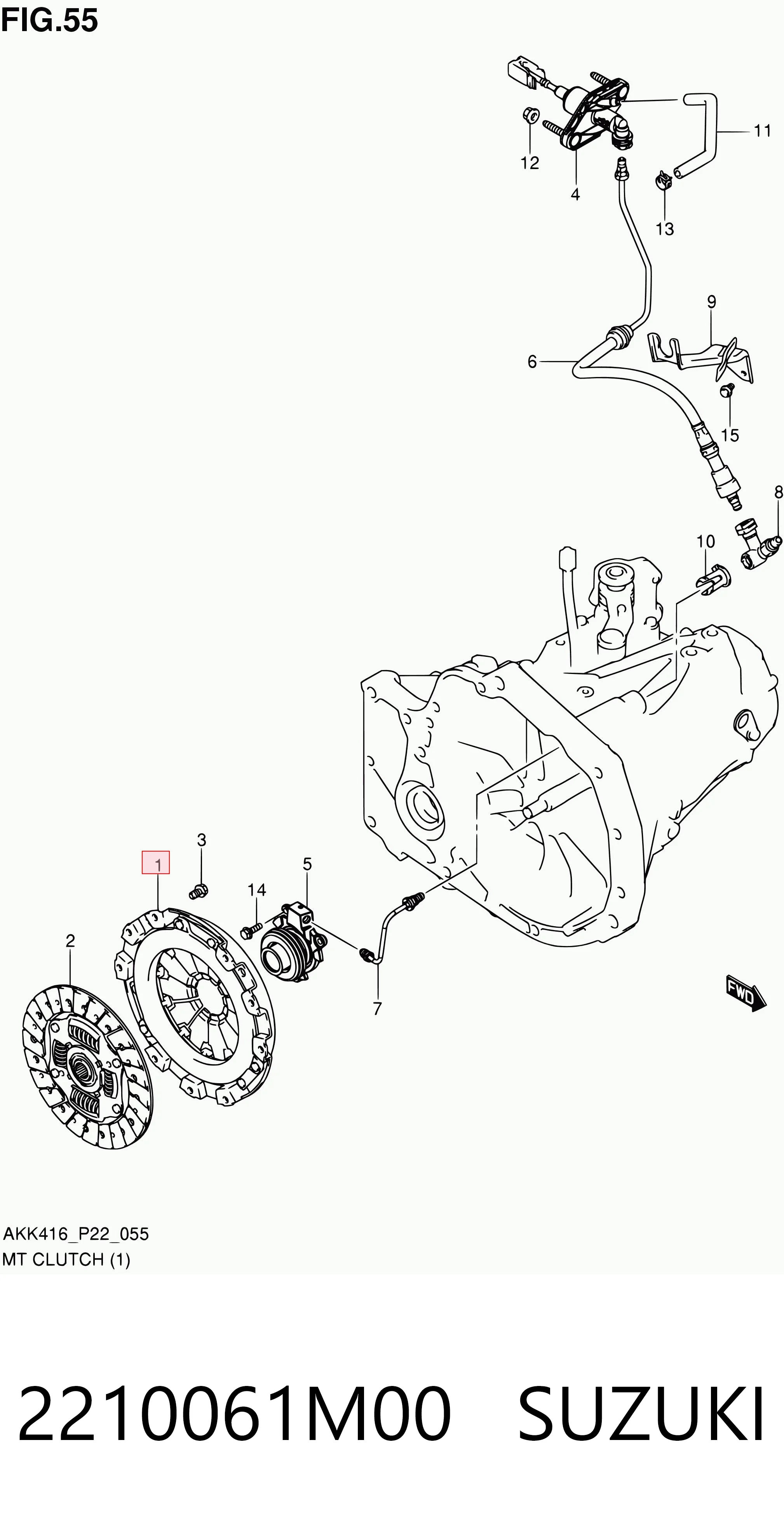 Купити 2210055L01 Suzuki Корзина зчеплення