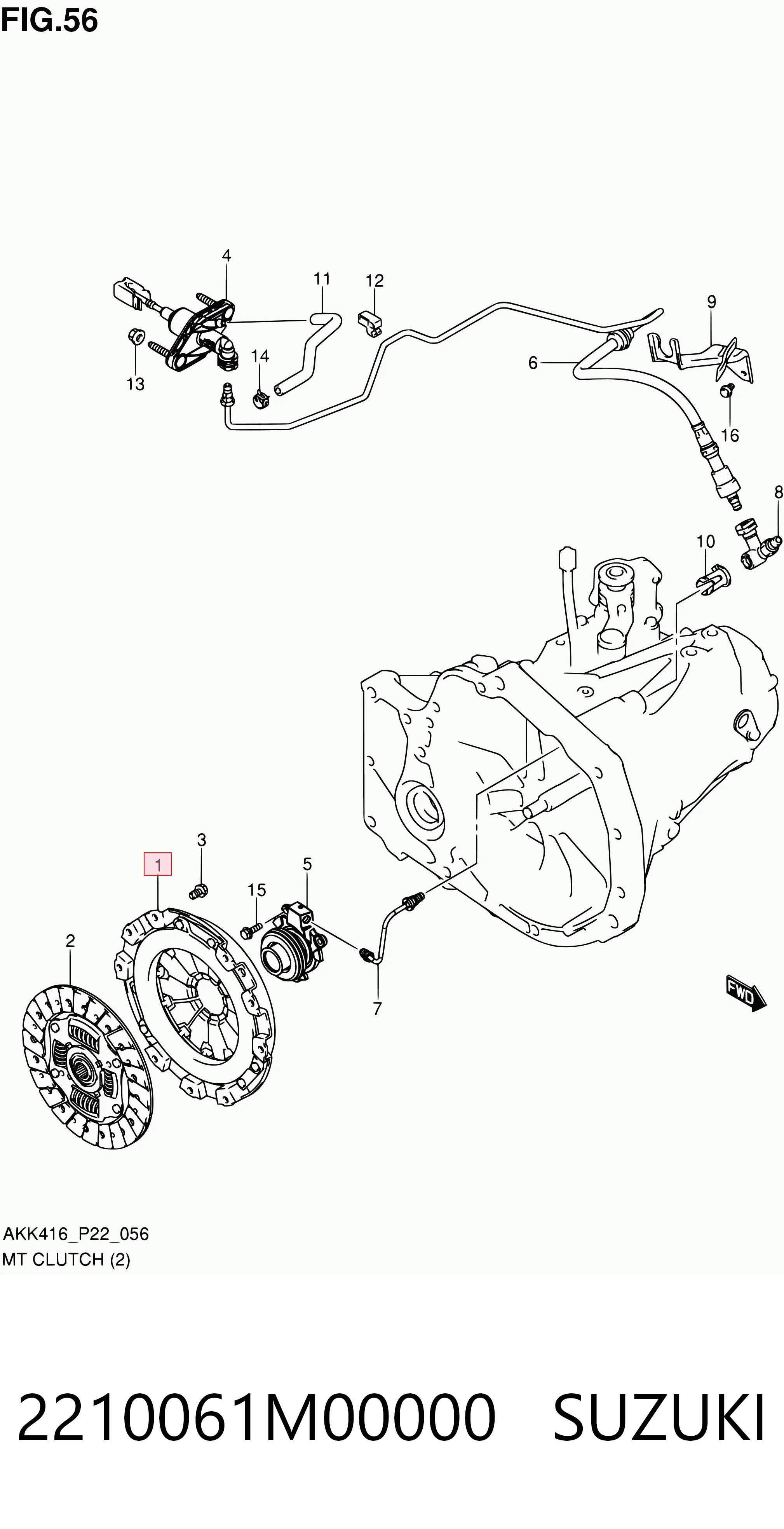 Пелюстковий кошик зчеплення Suzuki 2210055L01 ціна, від 54.99 USD