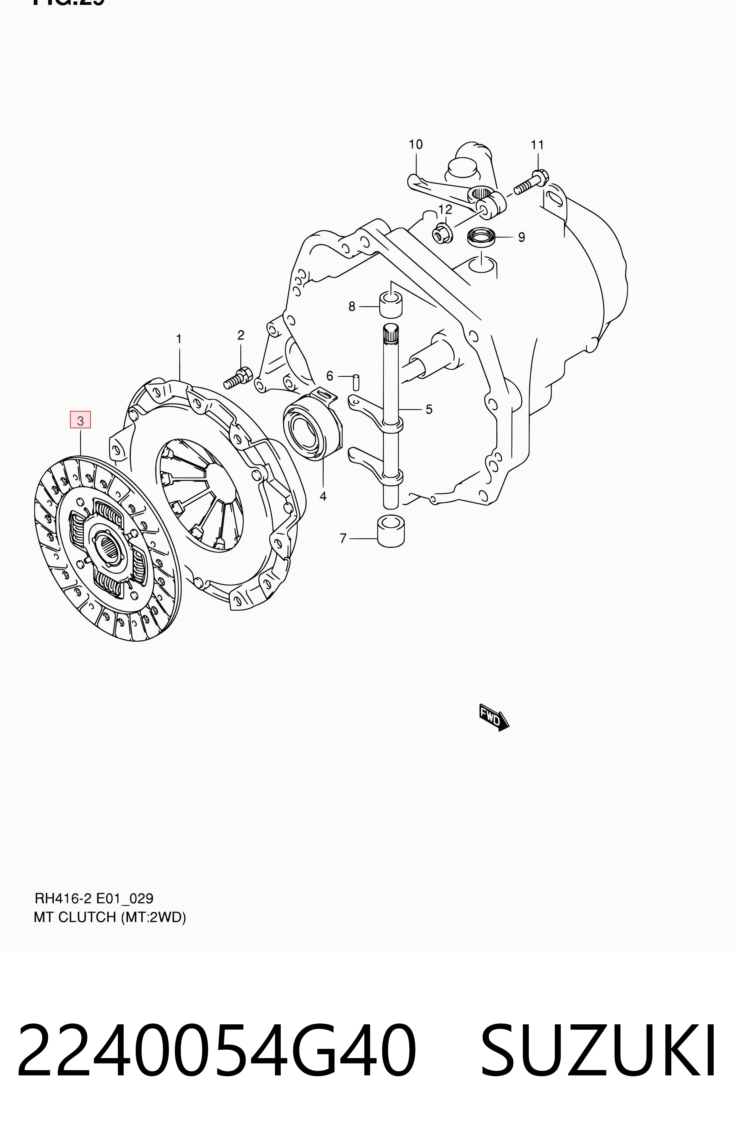 2240054G40 Suzuki Диск зчеплення
