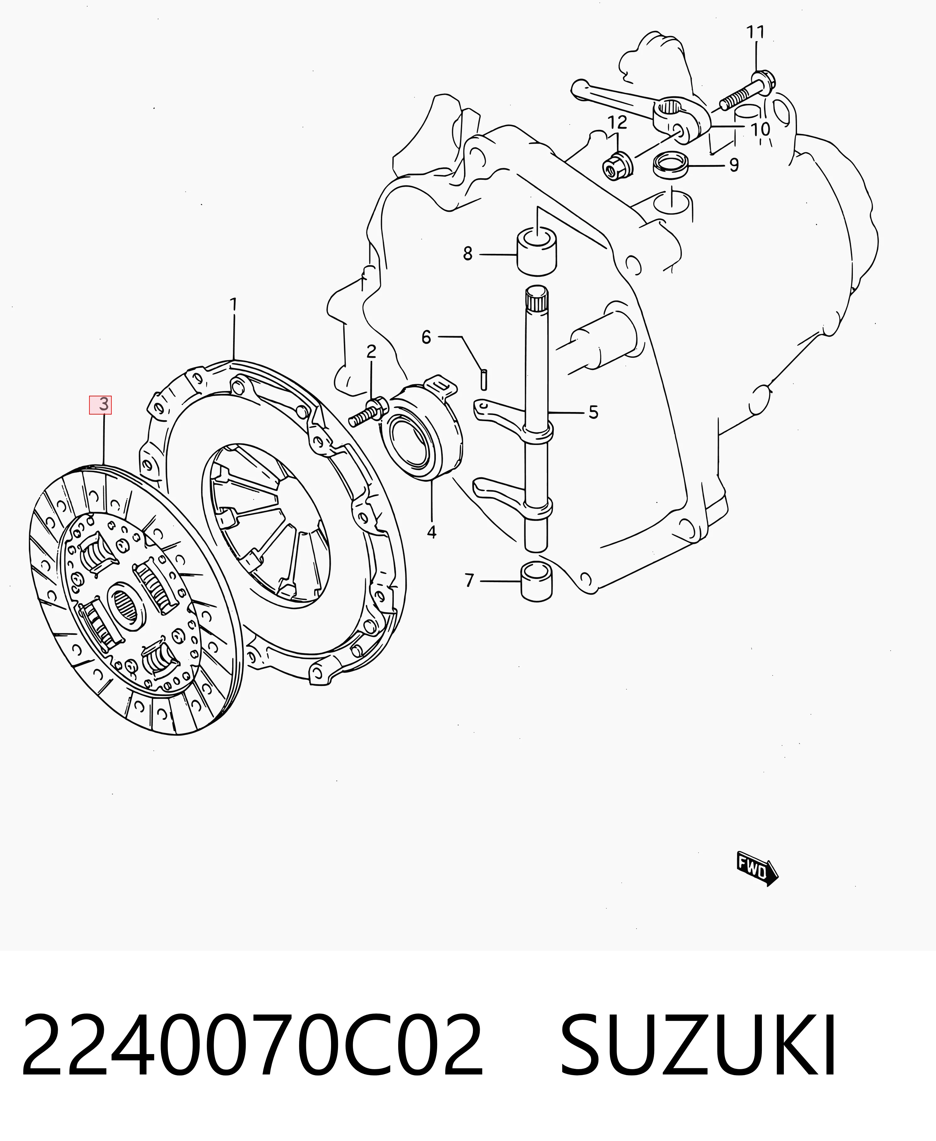 Диск зчеплення ведений Suzuki Swift II